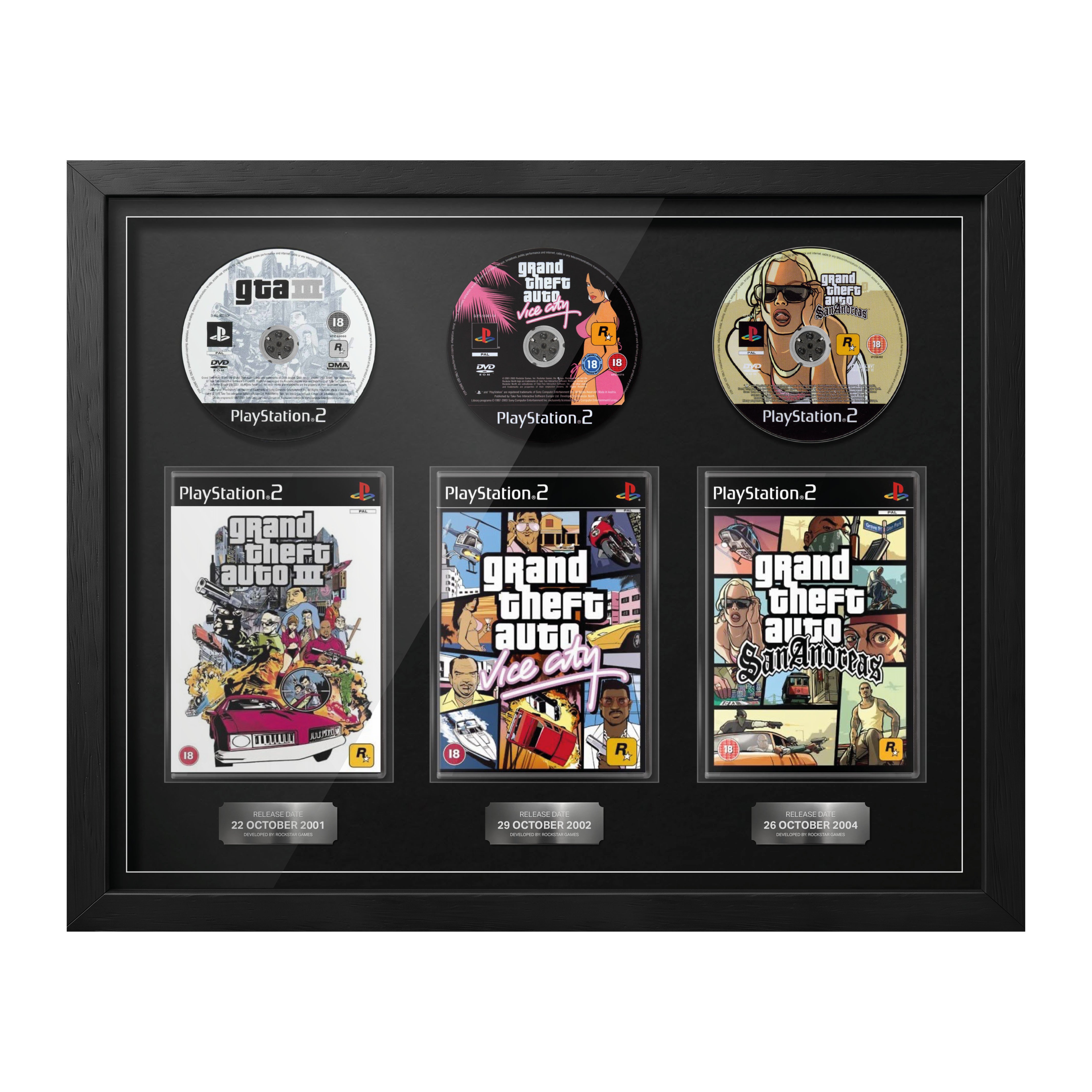 La trilogie Grand Theft Auto (PS2) - Jeux encadrés de la gamme Exhibition 