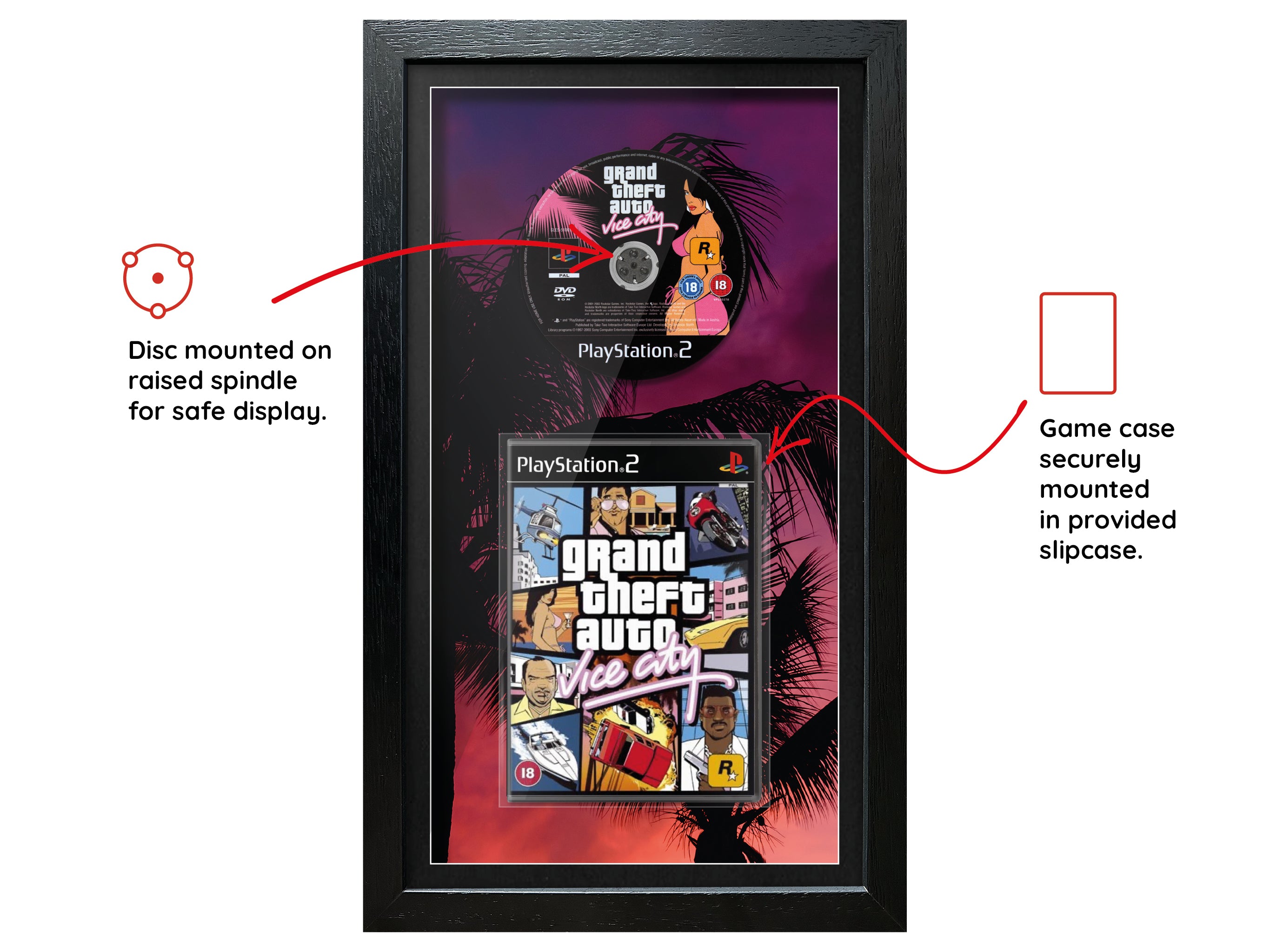 Grand Theft Auto: Vice City (PS2) Inspired By Exhibition Range Framed Game - Frame-A-Game