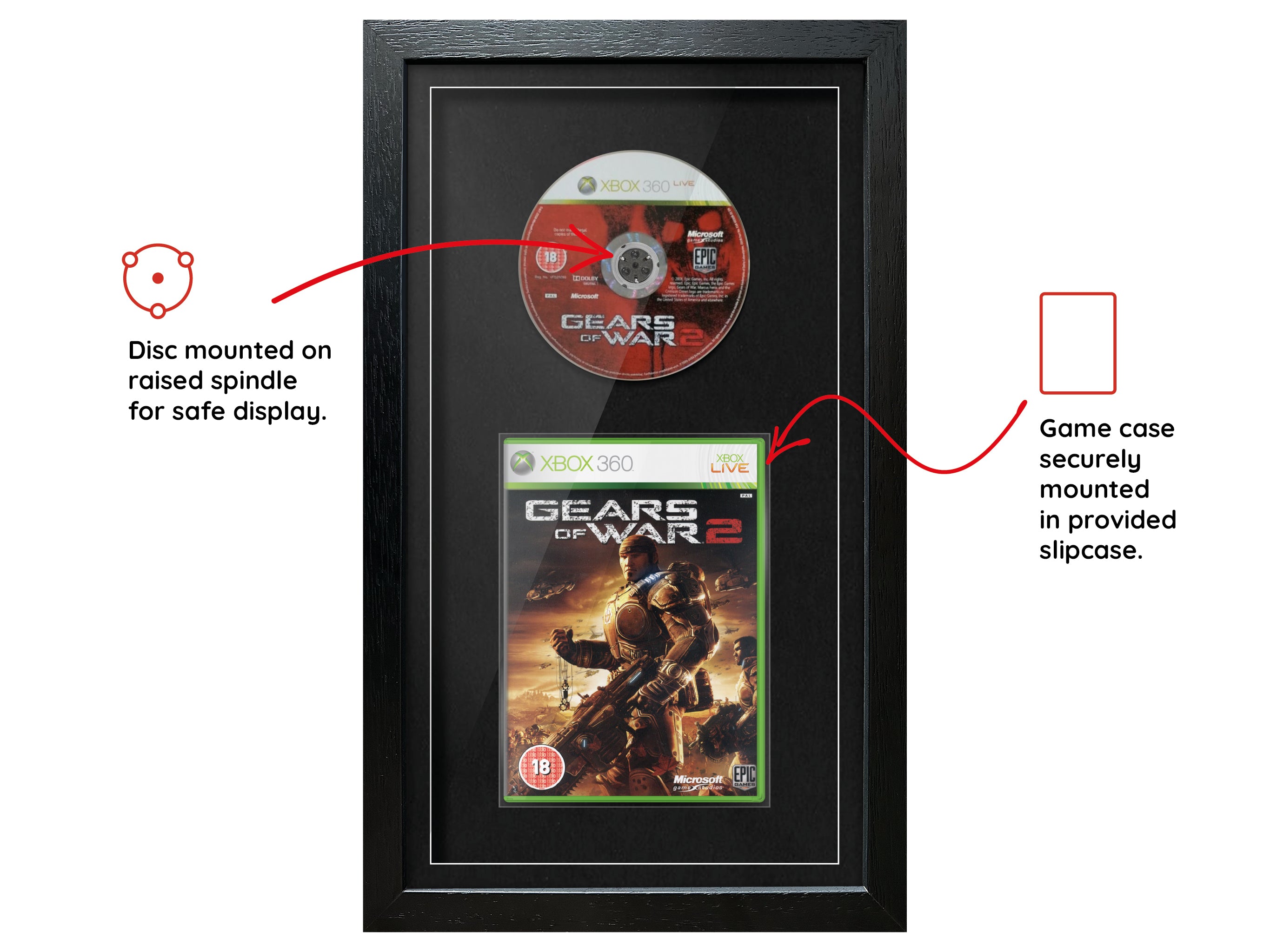 Gears of War 2 (Xbox 360) Exhibition Range Framed Game - Frame-A-Game