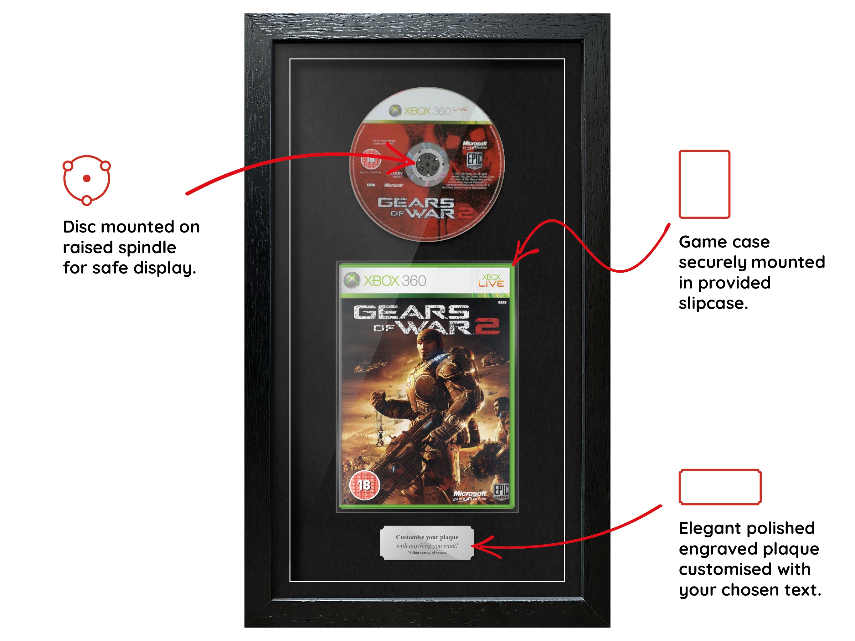 Gears of War 2 (Xbox 360) Exhibition Range Framed Game - Frame-A-Game