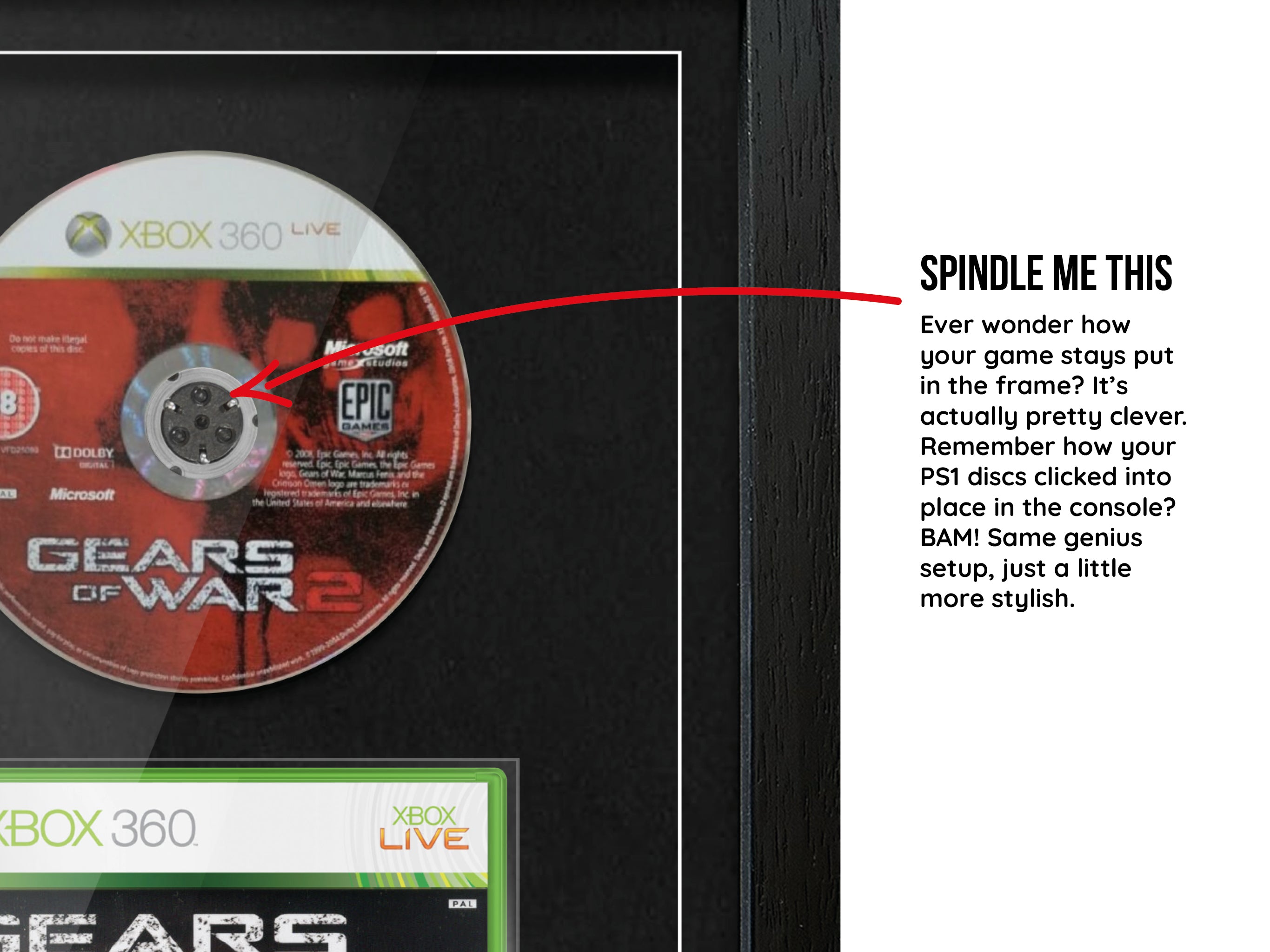 Gears of War 2 (Xbox 360) Exhibition Range Framed Game - Frame-A-Game
