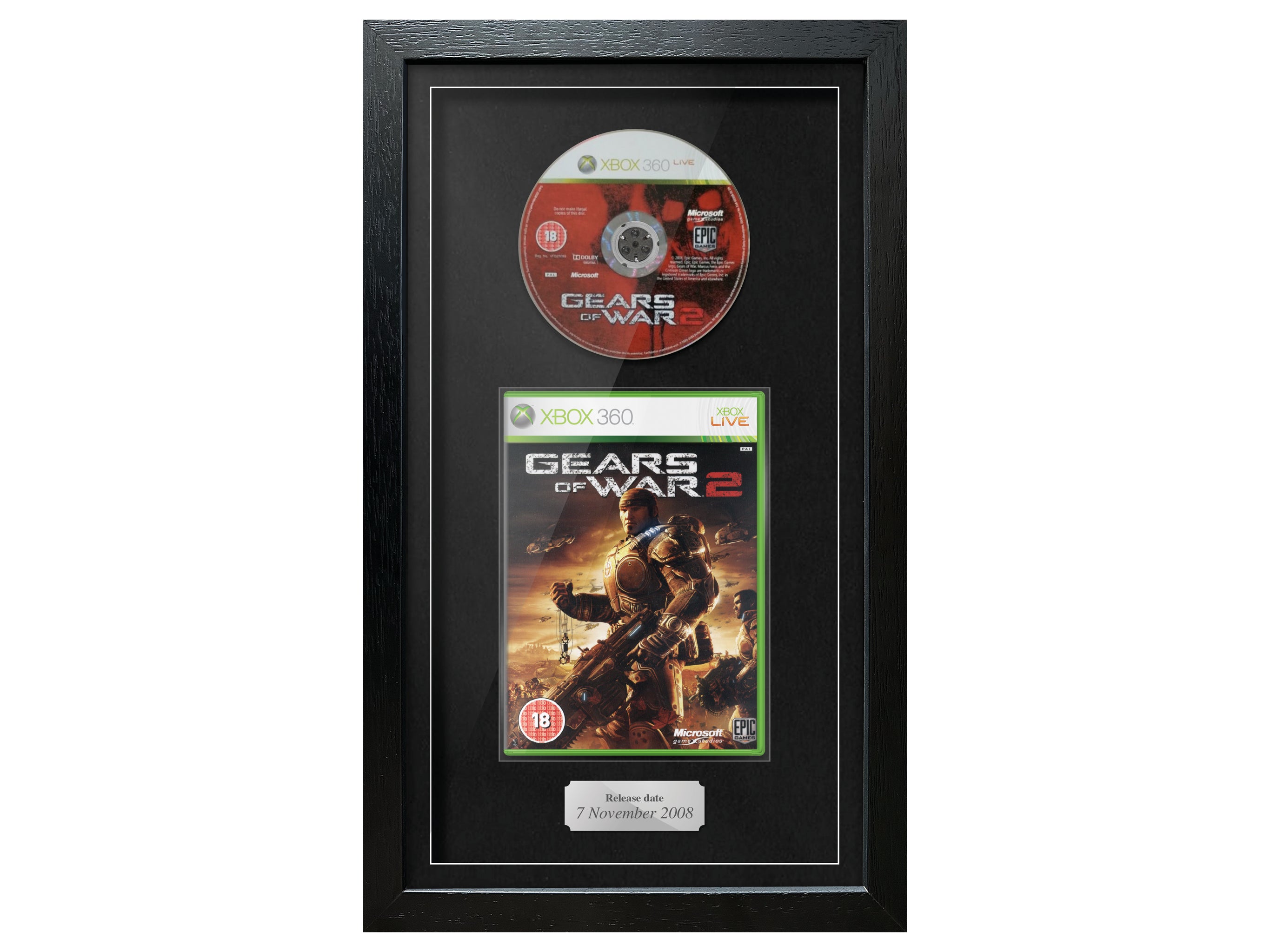 Gears of War 2 (Xbox 360) Exhibition Range Framed Game - Frame-A-Game