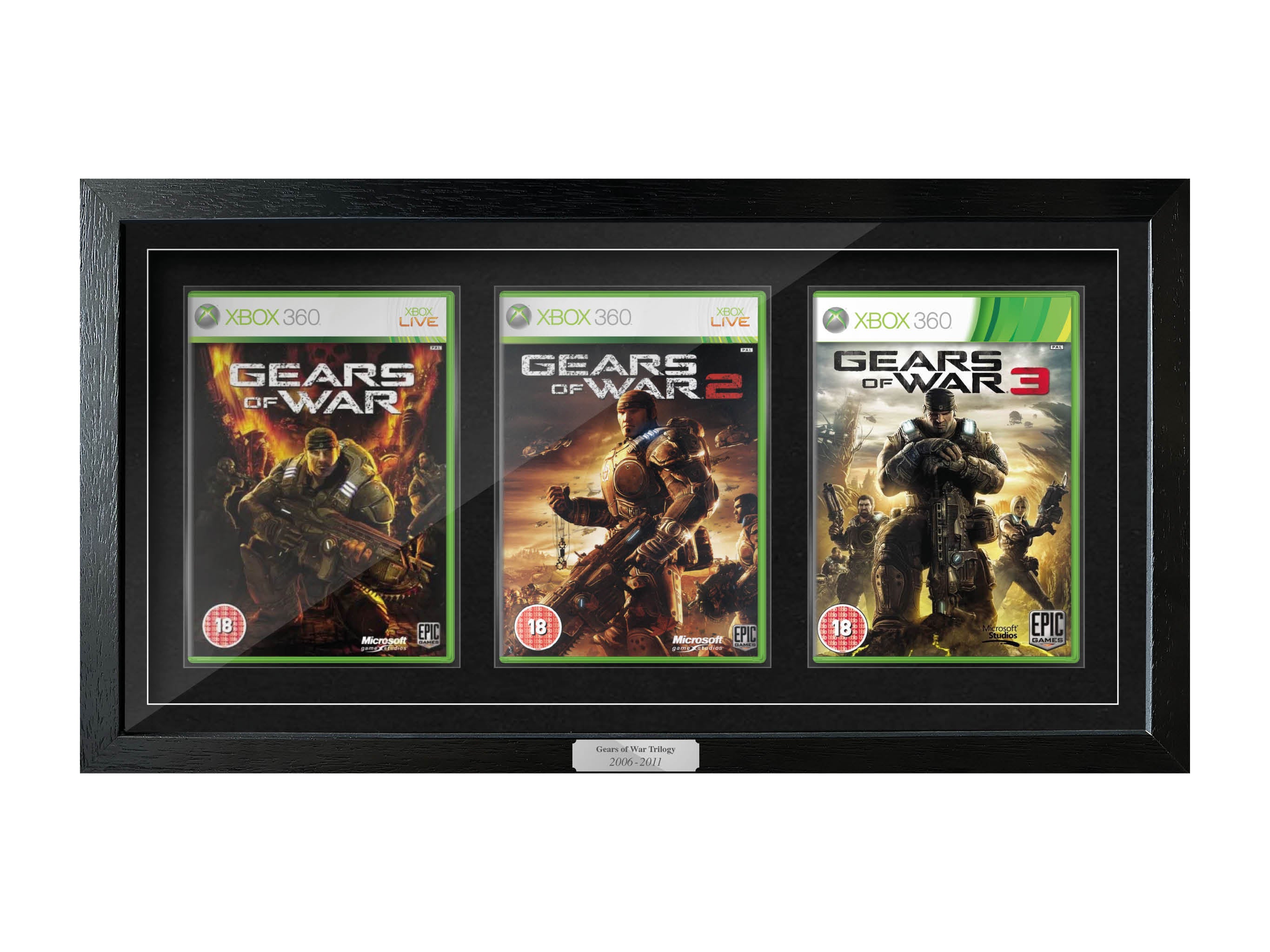 The Gears of War Trilogy (Xbox) Exhibition Range Framed Games - Frame-A-Game