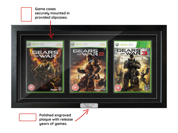 The Gears of War Trilogy (Xbox) Exhibition Range Framed Games - Frame-A-Game