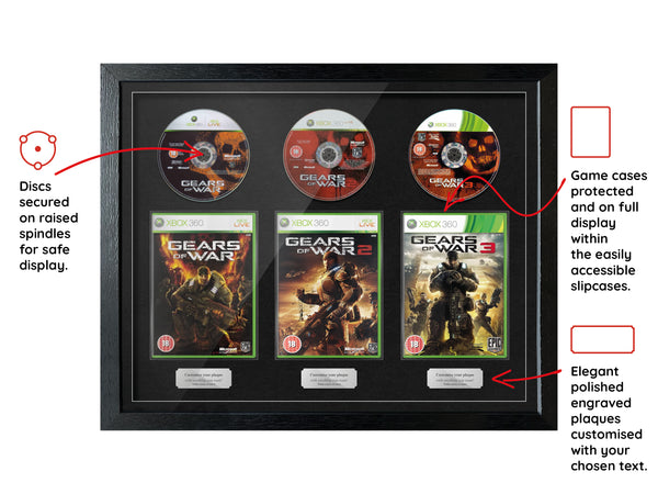 The Gears of War Trilogy (Xbox) Exhibition Range Framed Games - Frame-A-Game