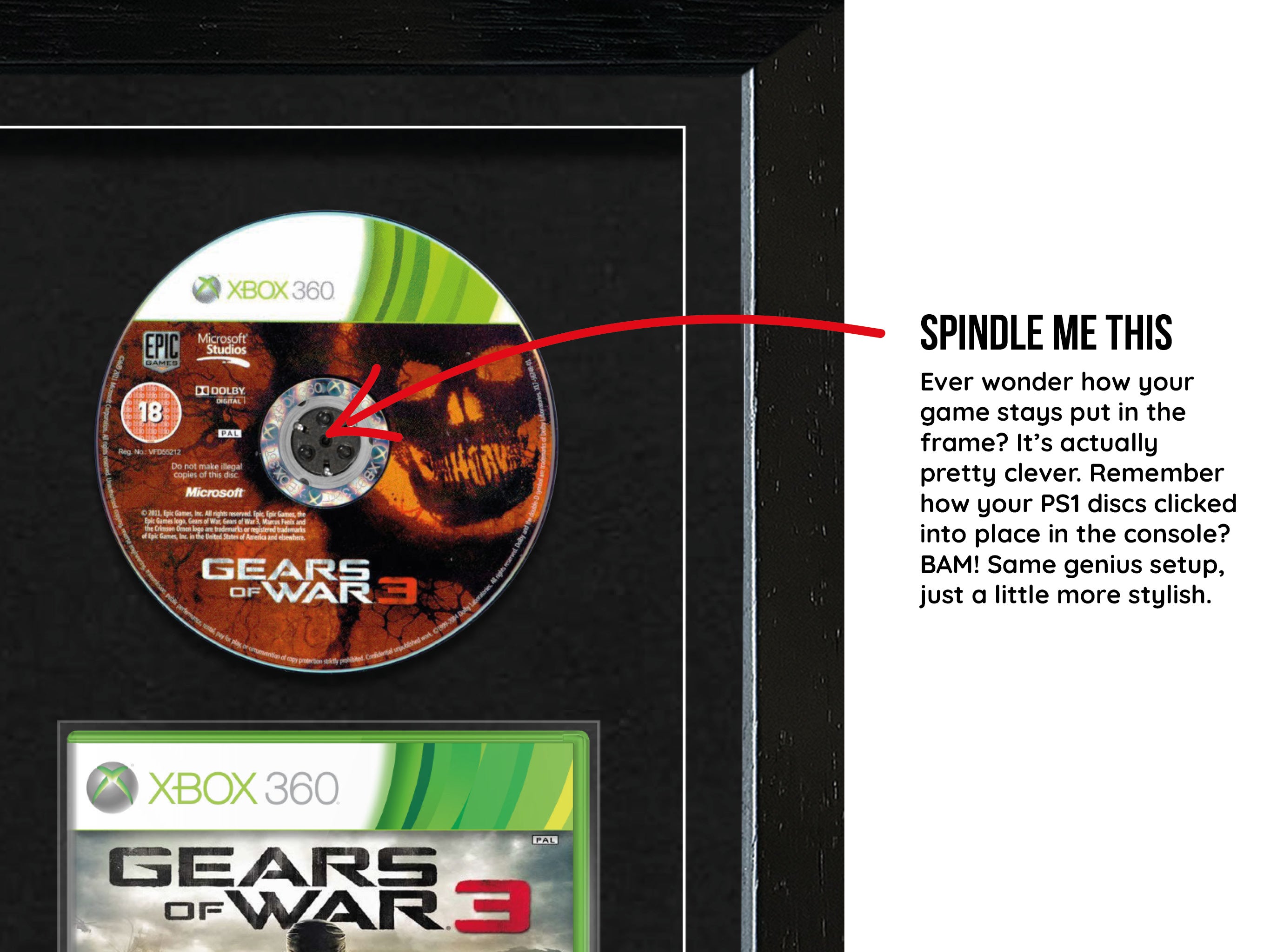 The Gears of War Trilogy (Xbox) Exhibition Range Framed Games - Frame-A-Game