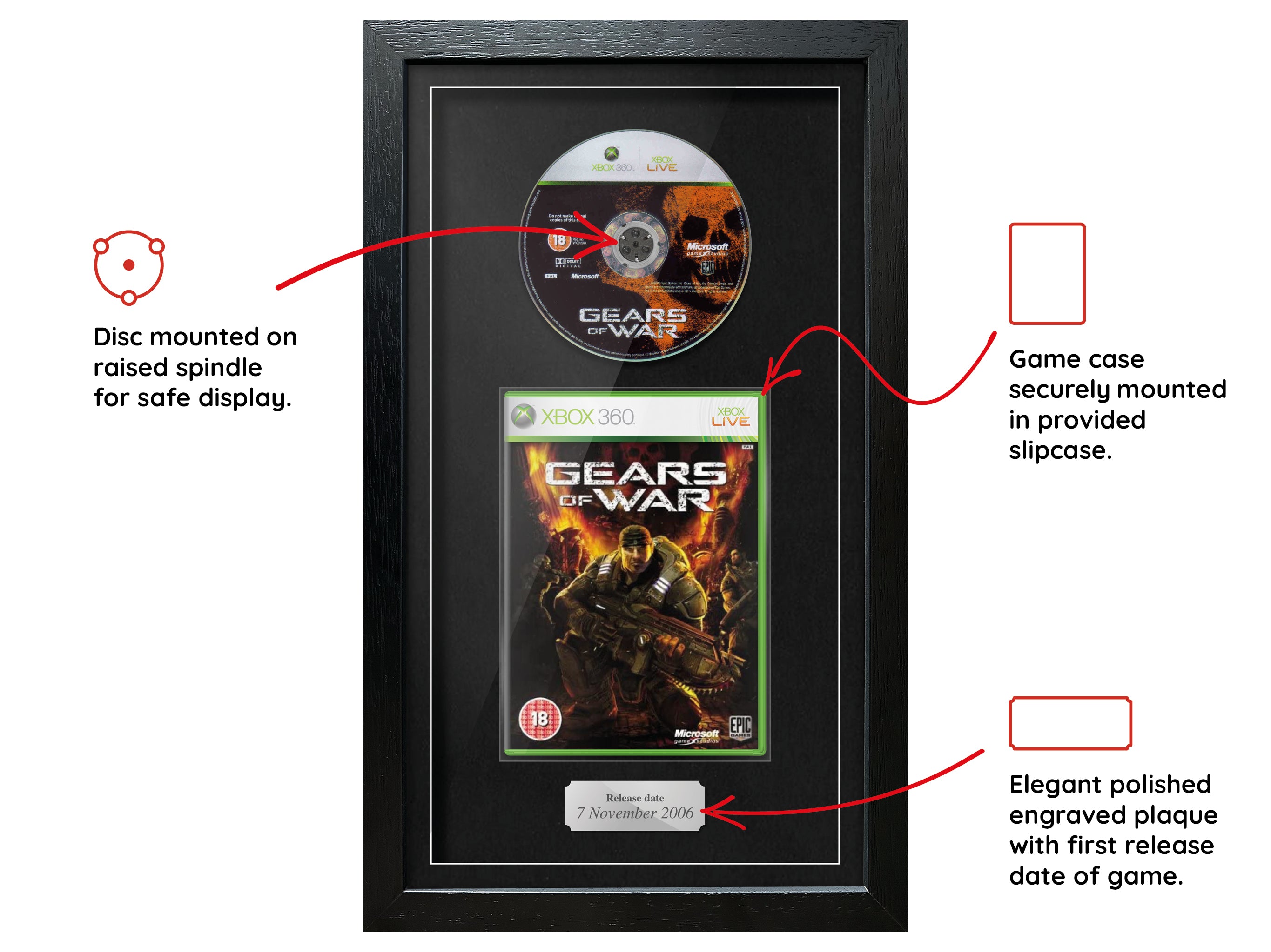 Gears of War (Xbox 360) Exhibition Range Framed Game - Frame-A-Game