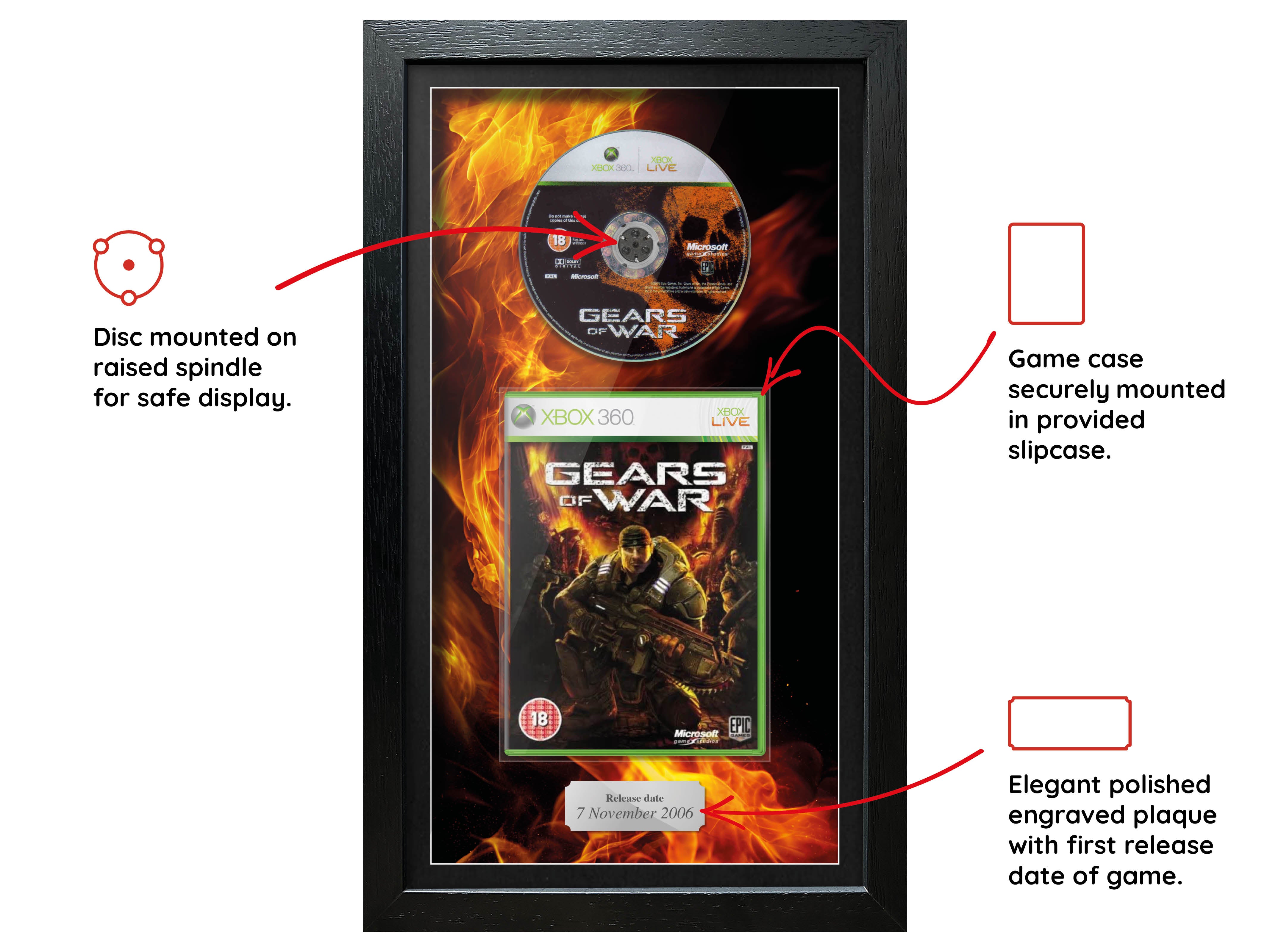 Gears of War (Xbox 360) Inspired By Exhibition Range Framed Game - Frame-A-Game