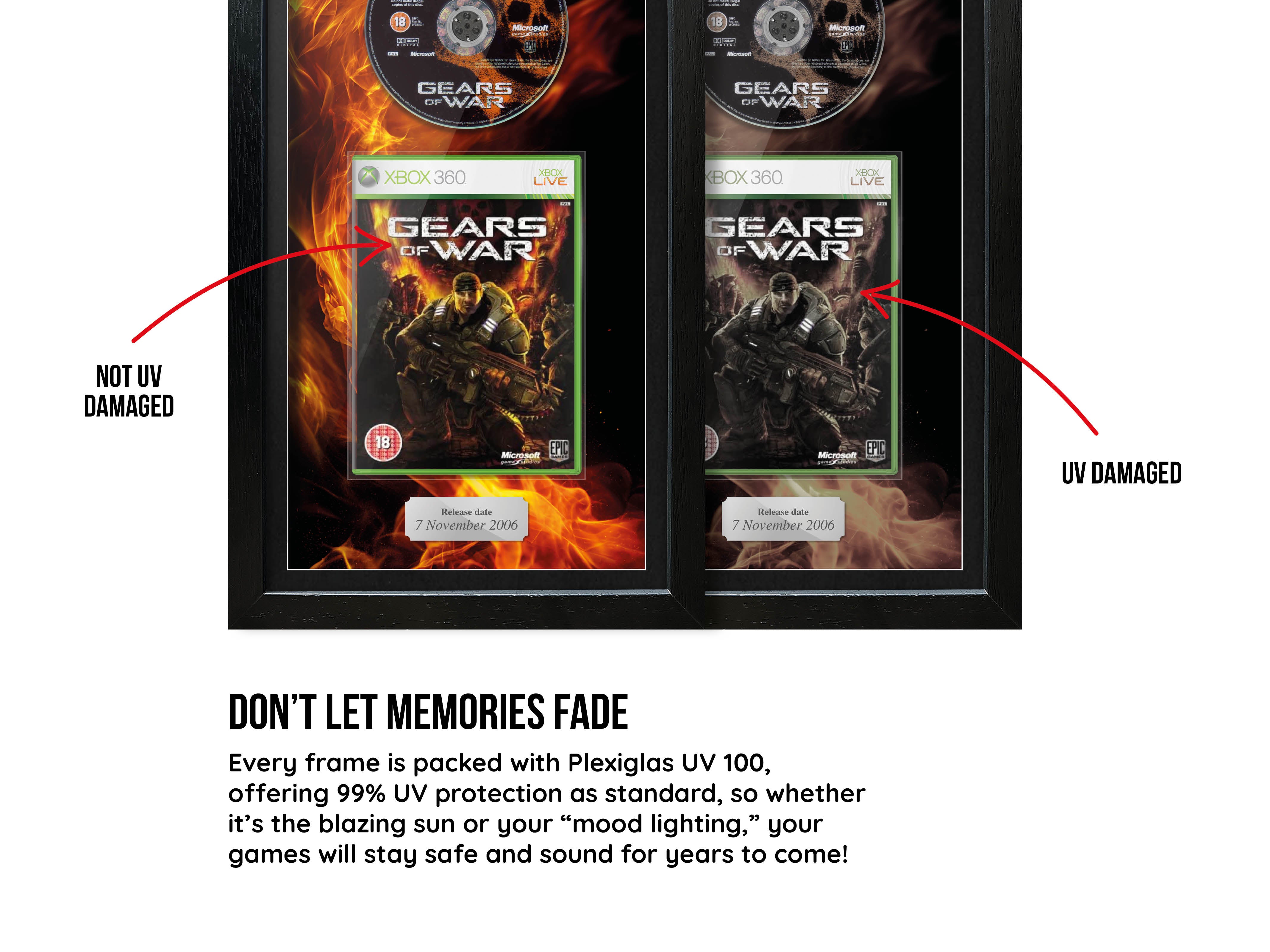 Gears of War (Xbox 360) Inspired By Exhibition Range Framed Game - Frame-A-Game