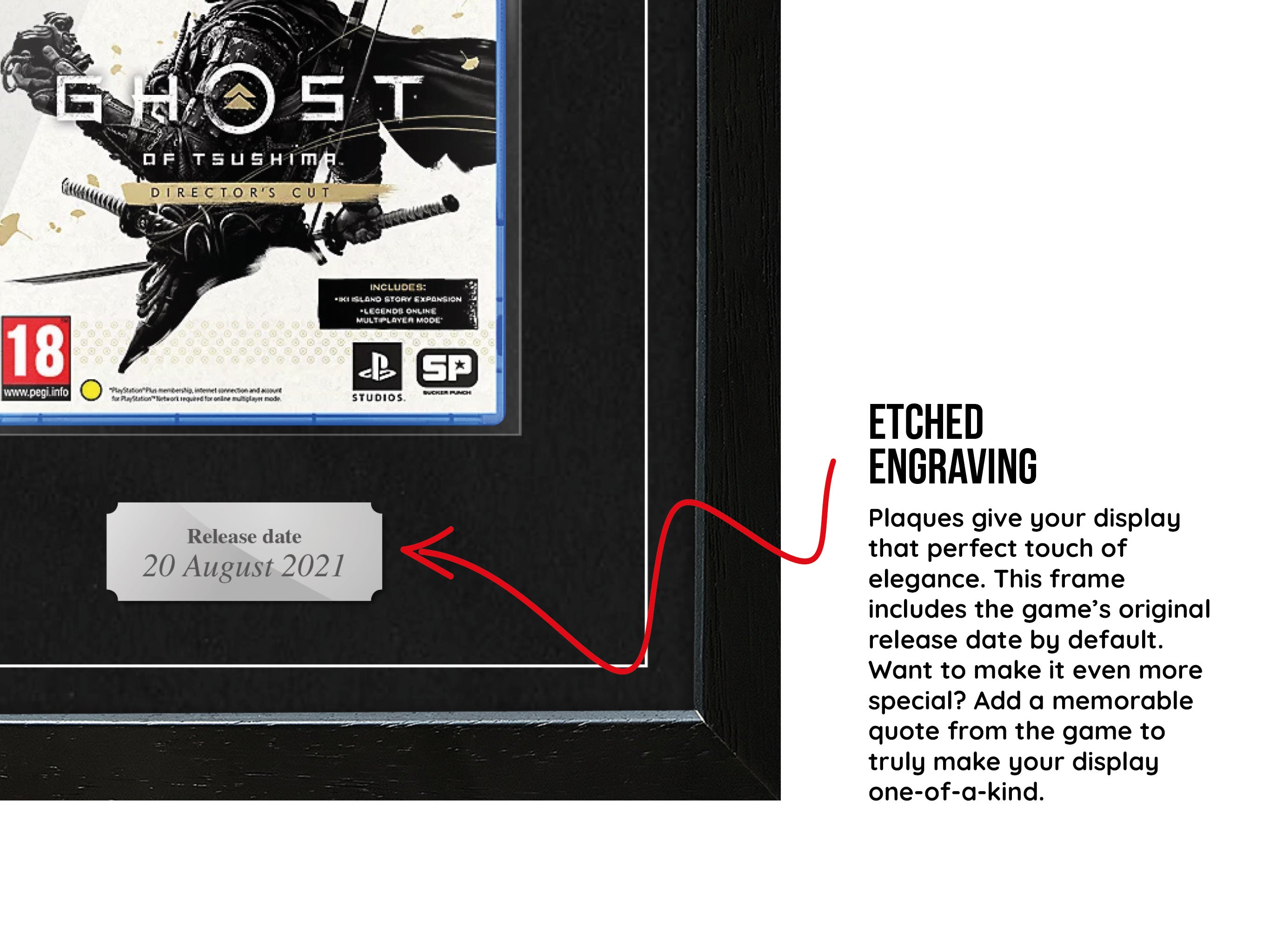 Ghost of Tsushima (PS5) Exhibition Range Framed Game - Frame-A-Game