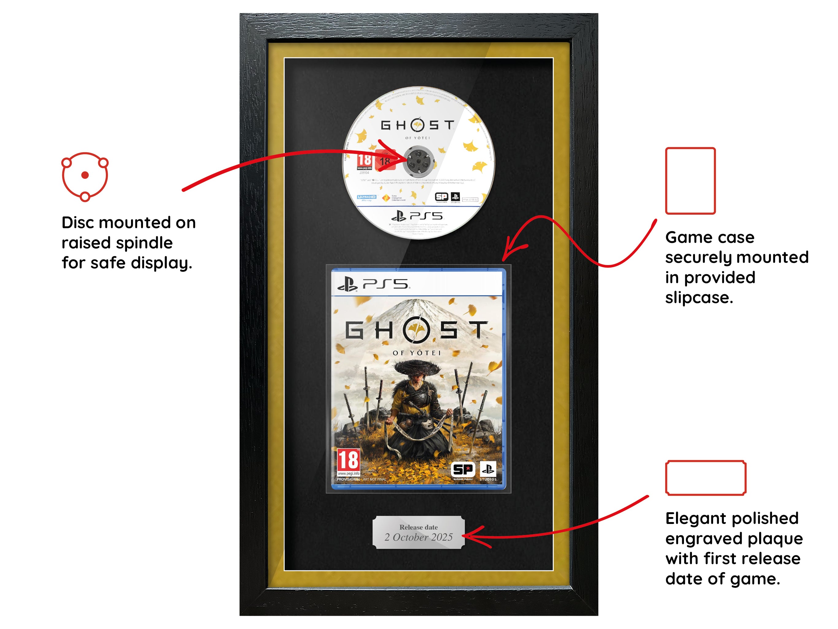 Ghost of Yōtei (PS5) Exhibition Range Framed Game - Frame-A-Game
