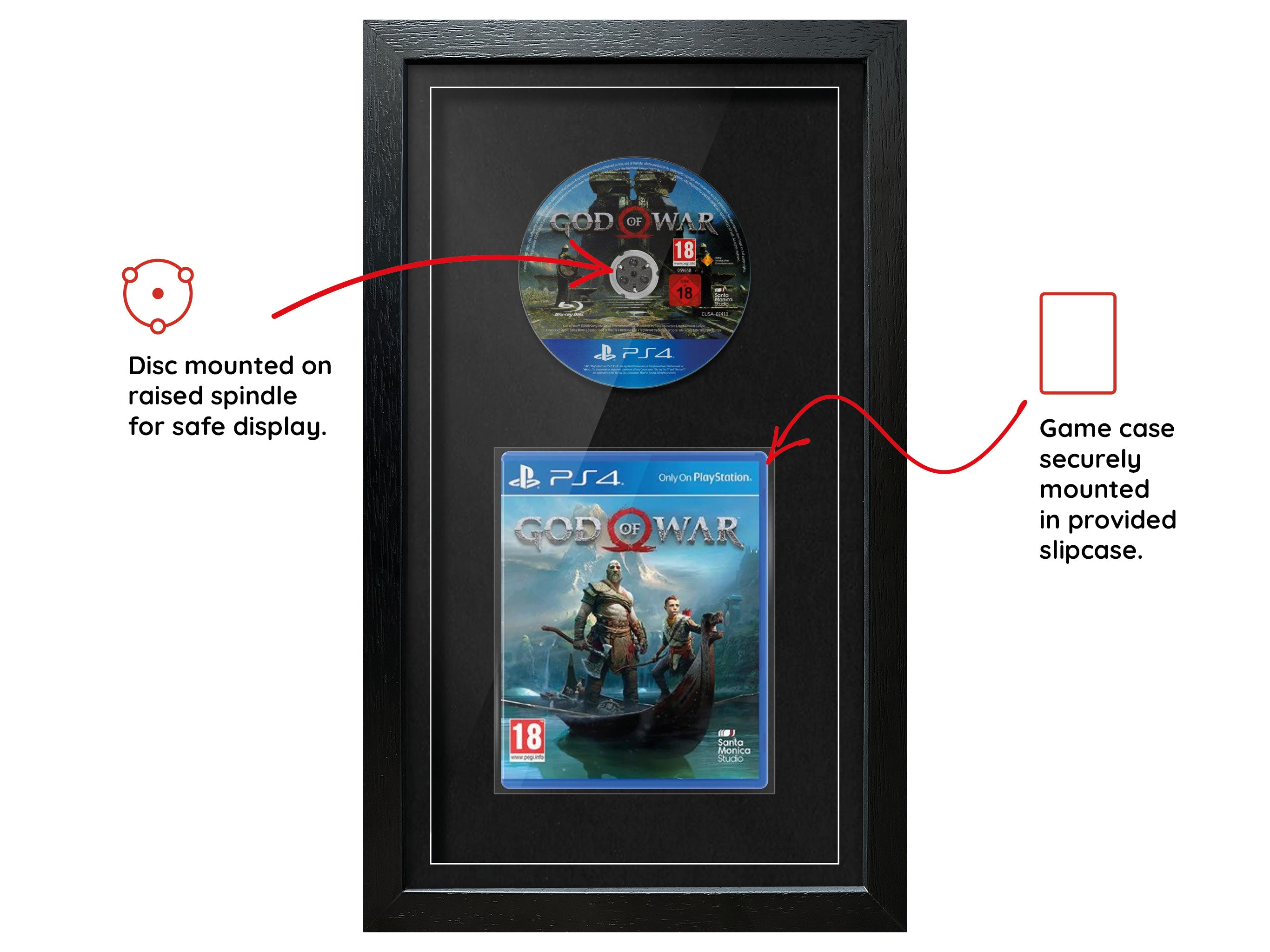 God of War (PS4) Exhibition Range Framed Game - Frame-A-Game