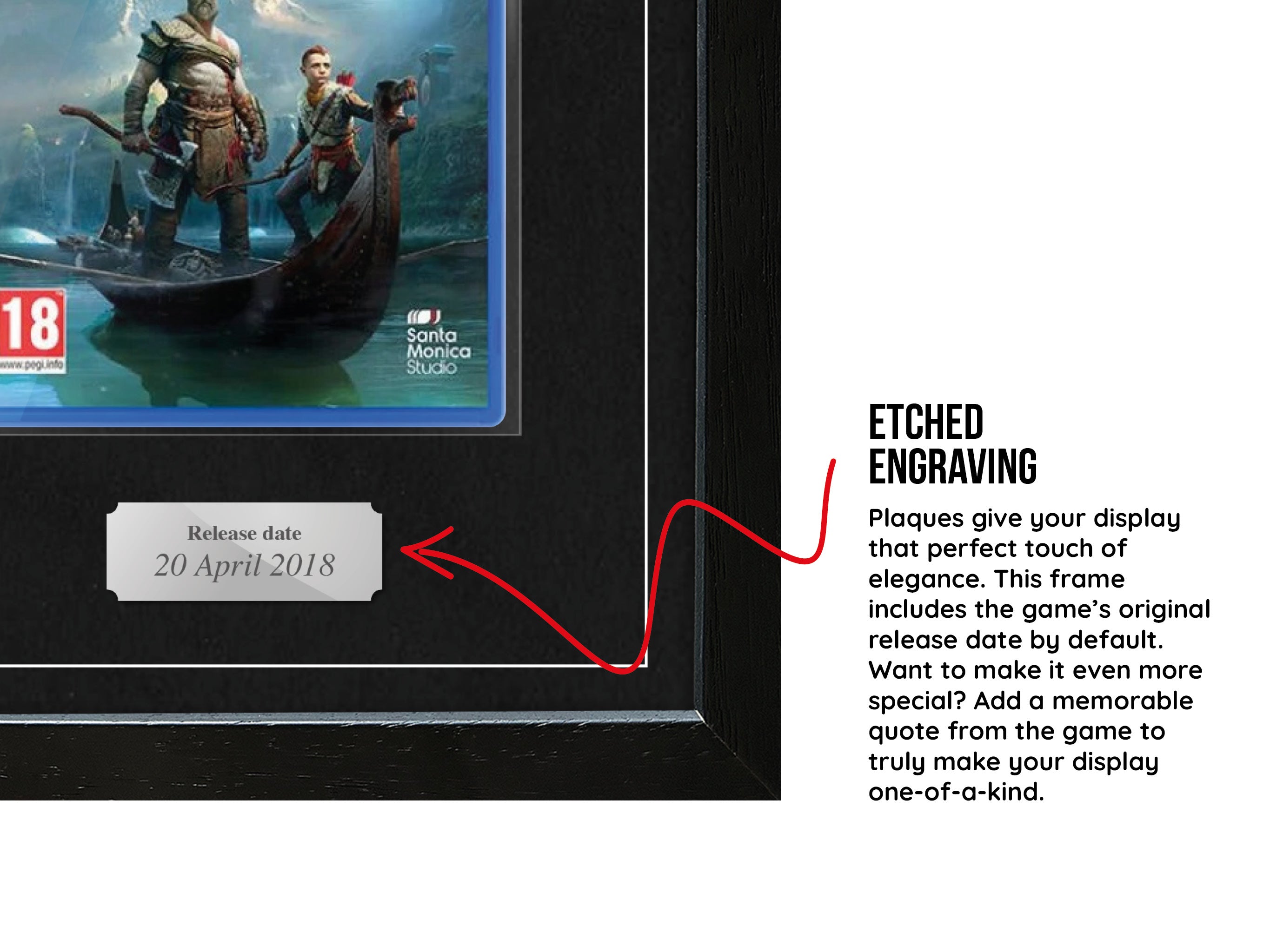 God of War (PS4) Exhibition Range Framed Game - Frame-A-Game