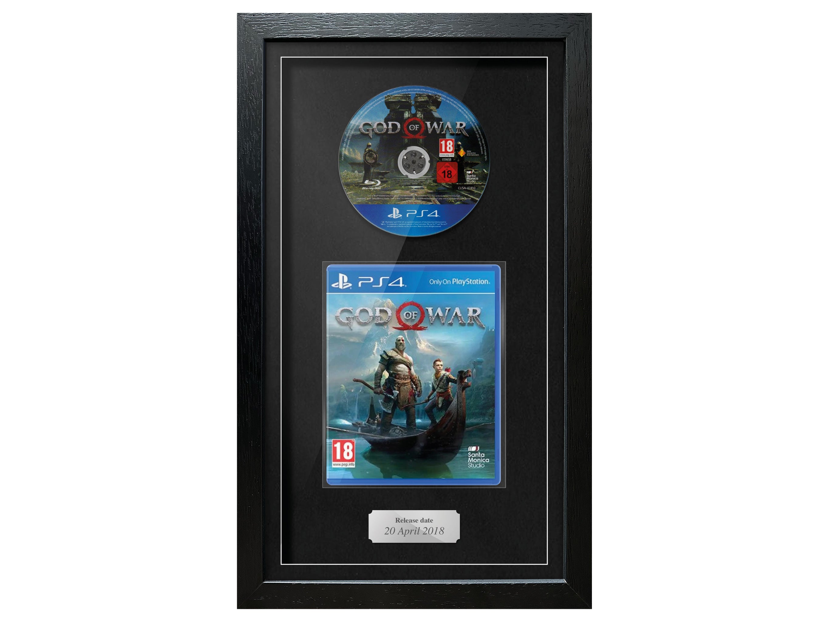 God of War (PS4) Exhibition Range Framed Game - Frame-A-Game