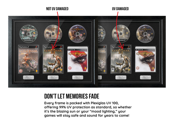 The God of War Trilogy (PS2/PS3) Exhibition Range Framed Games - Frame-A-Game