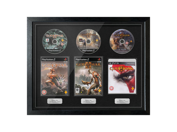 The God of War Trilogy (PS2/PS3) Exhibition Range Framed Games - Frame-A-Game
