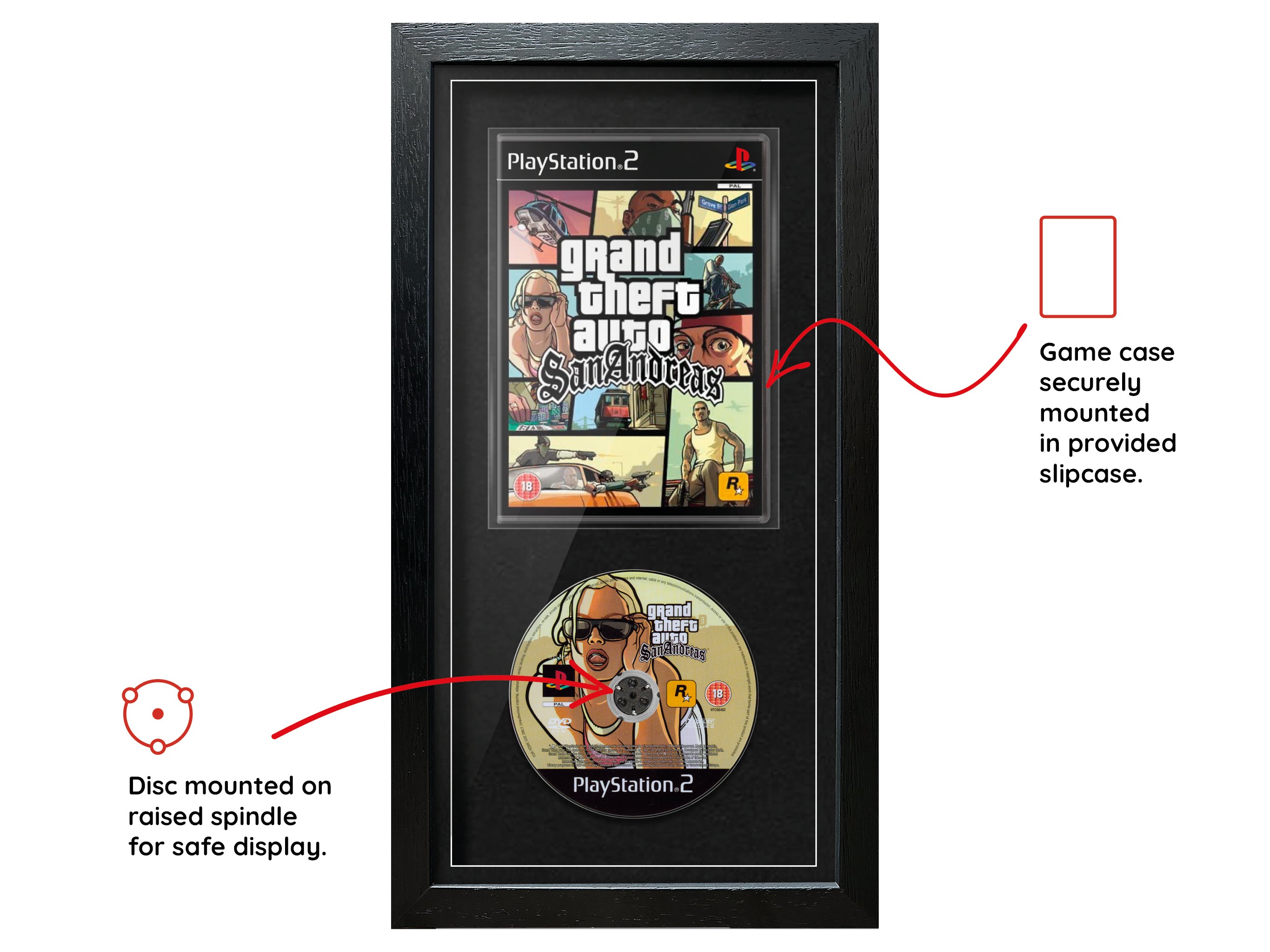 Grand Theft Auto: San Andreas (PS2) Expo Pro Range Framed Game - Frame-A-Game