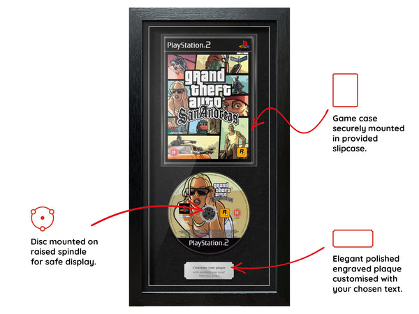 Grand Theft Auto: San Andreas (PS2) Expo Pro Range Framed Game - Frame-A-Game