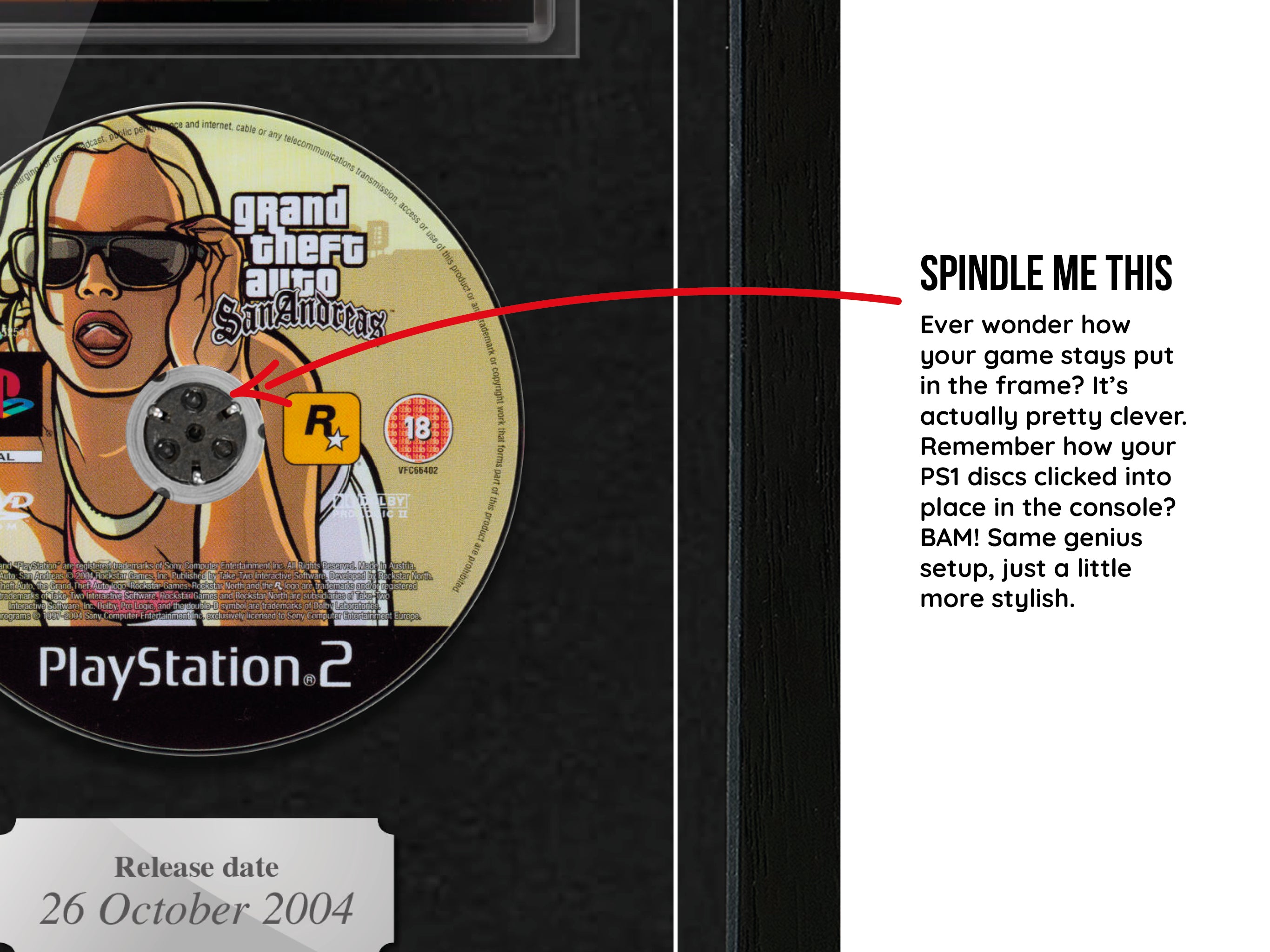 Grand Theft Auto: San Andreas (PS2) Expo Pro Range Framed Game - Frame-A-Game