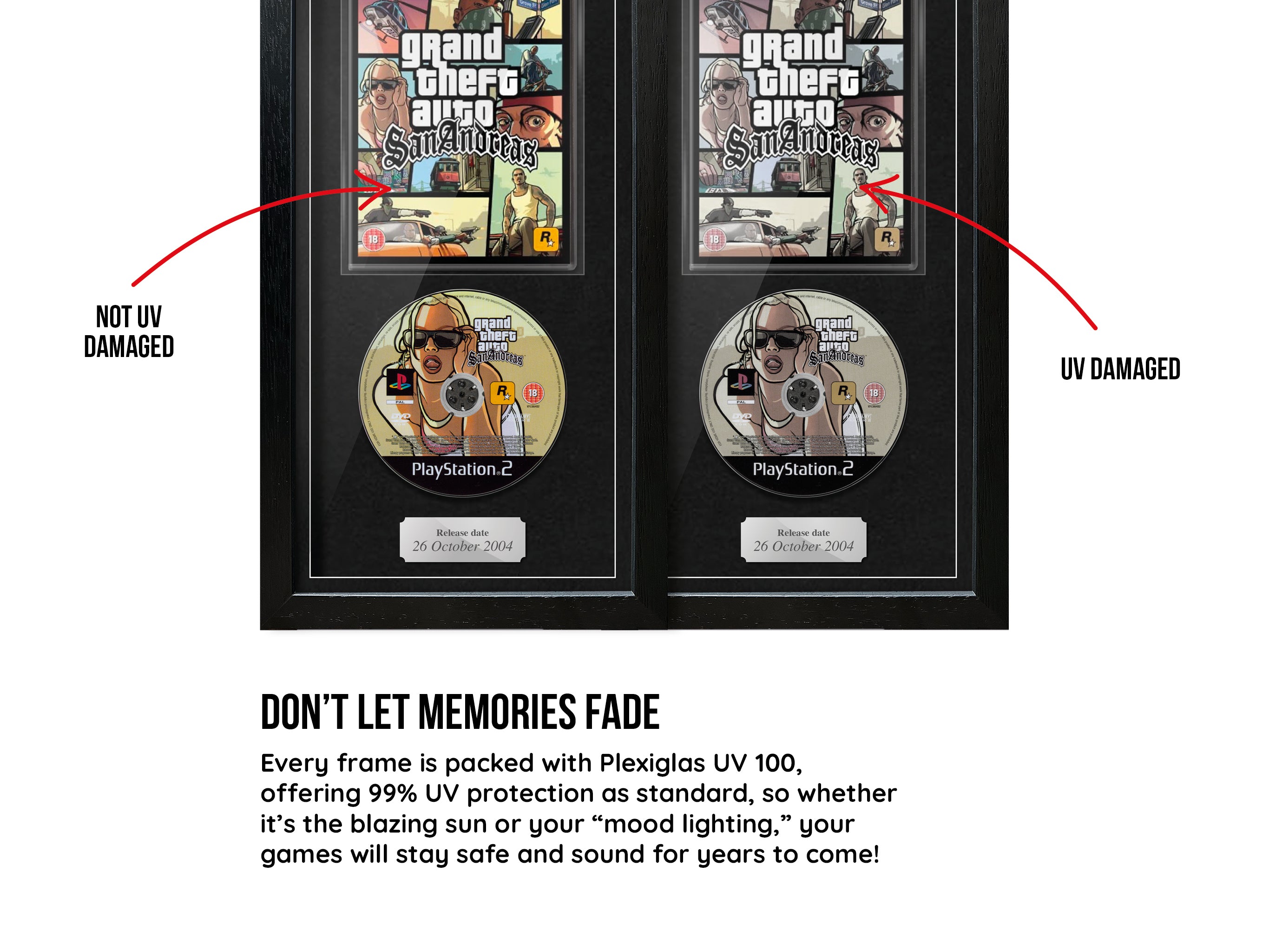 Grand Theft Auto: San Andreas (PS2) Expo Pro Range Framed Game - Frame-A-Game