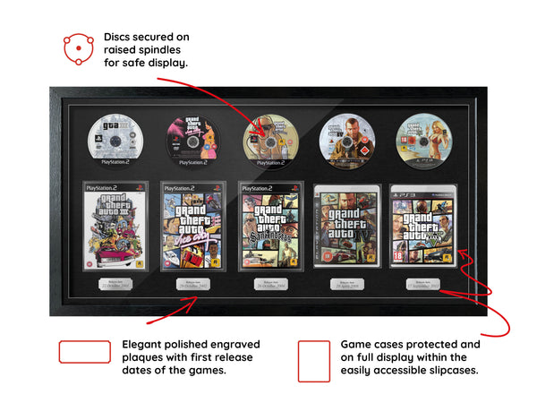 The GTA Series (PlayStation) Exhibition Range Framed Games - Frame-A-Game
