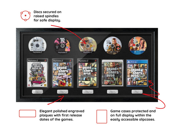 The GTA Series (PlayStation) Exhibition Range Framed Games - Frame-A-Game