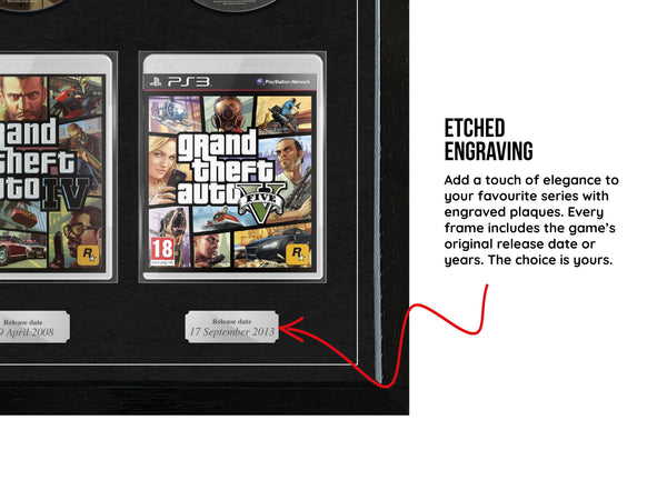 The GTA Series (PlayStation) Exhibition Range Framed Games - Frame-A-Game