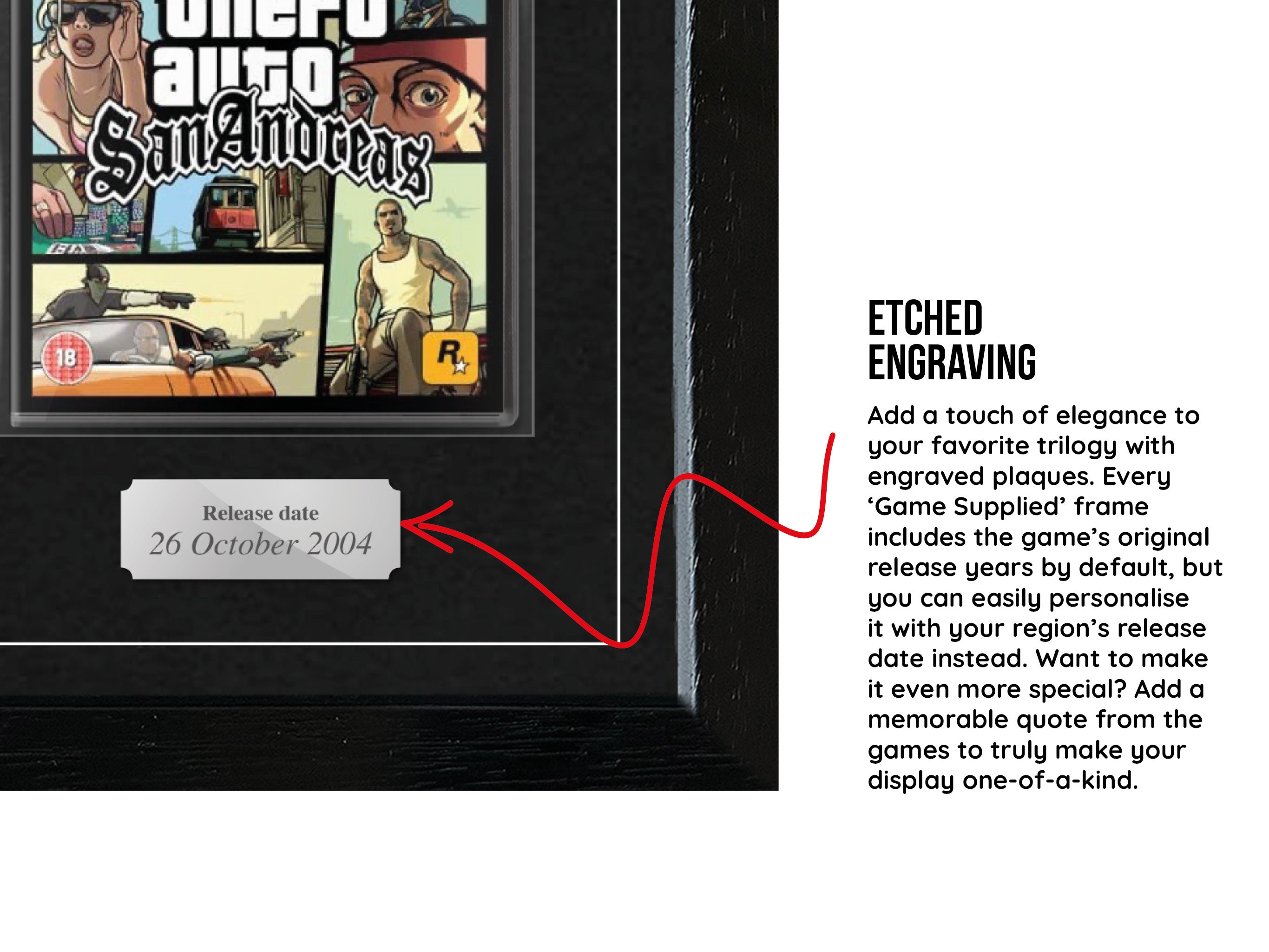 The Grand Theft Auto Trilogy (PS2) Exhibition Range Framed Games - Frame-A-Game