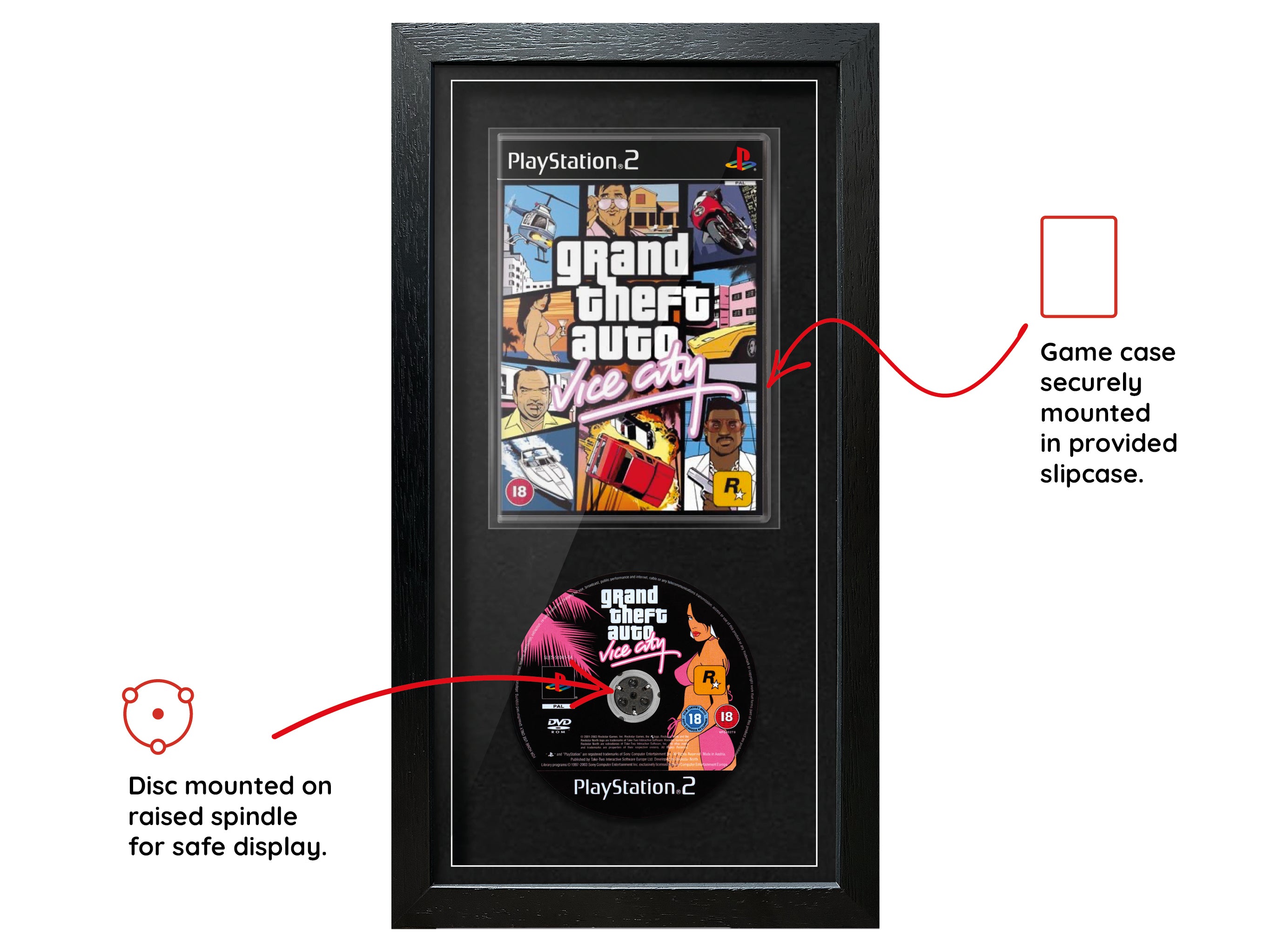 Grand Theft Auto: Vice City (PS2) Expo Pro Range Framed Game - Frame-A-Game