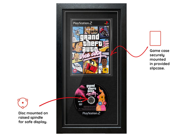 Grand Theft Auto: Vice City (PS2) Expo Pro Range Framed Game - Frame-A-Game