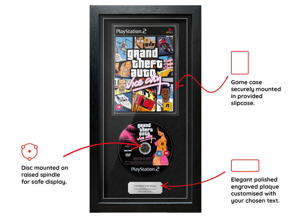 Grand Theft Auto: Vice City (PS2) Expo Pro Range Framed Game - Frame-A-Game
