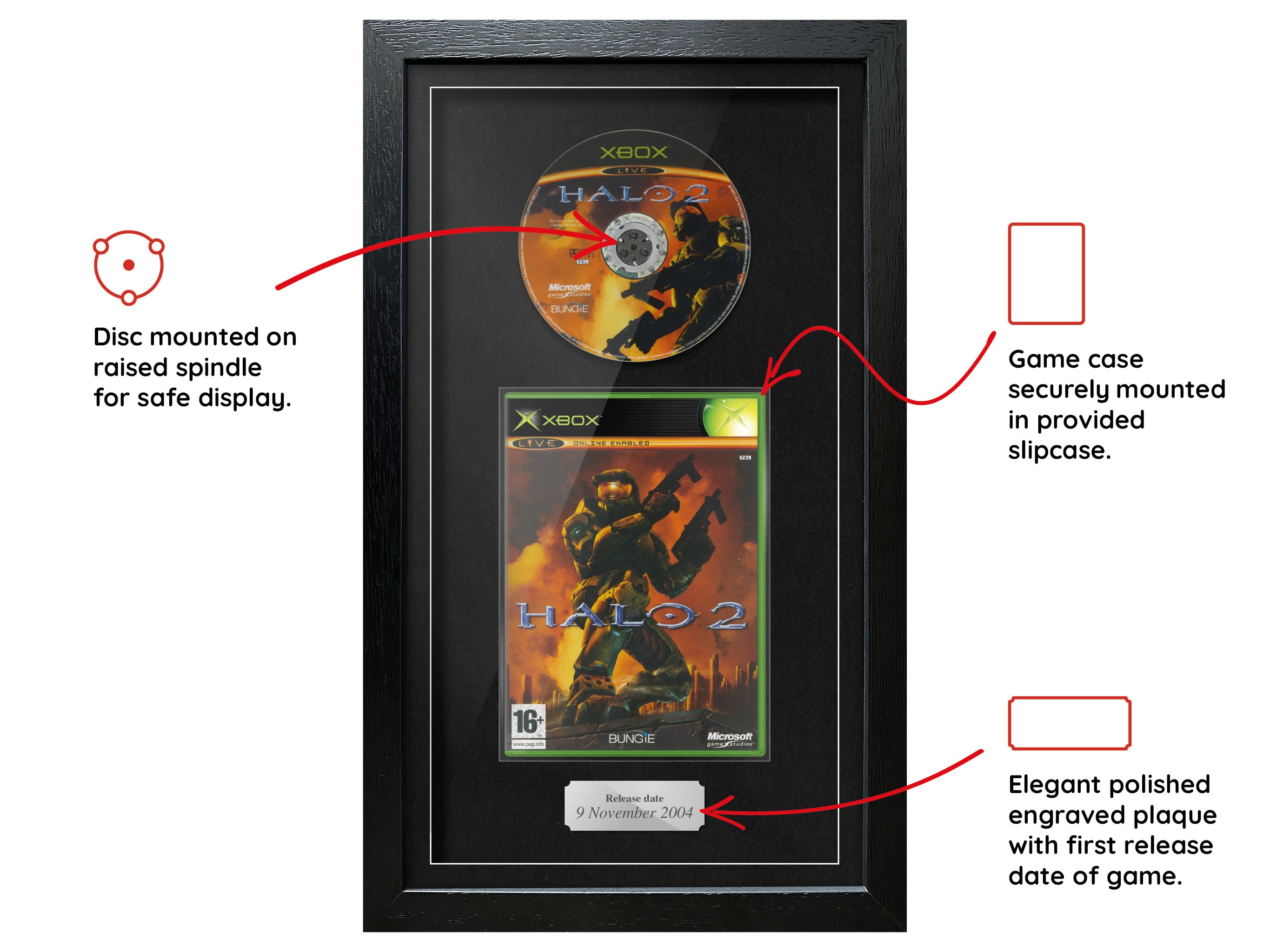 Halo 2 (Xbox) Exhibition Range Framed Game - Frame-A-Game