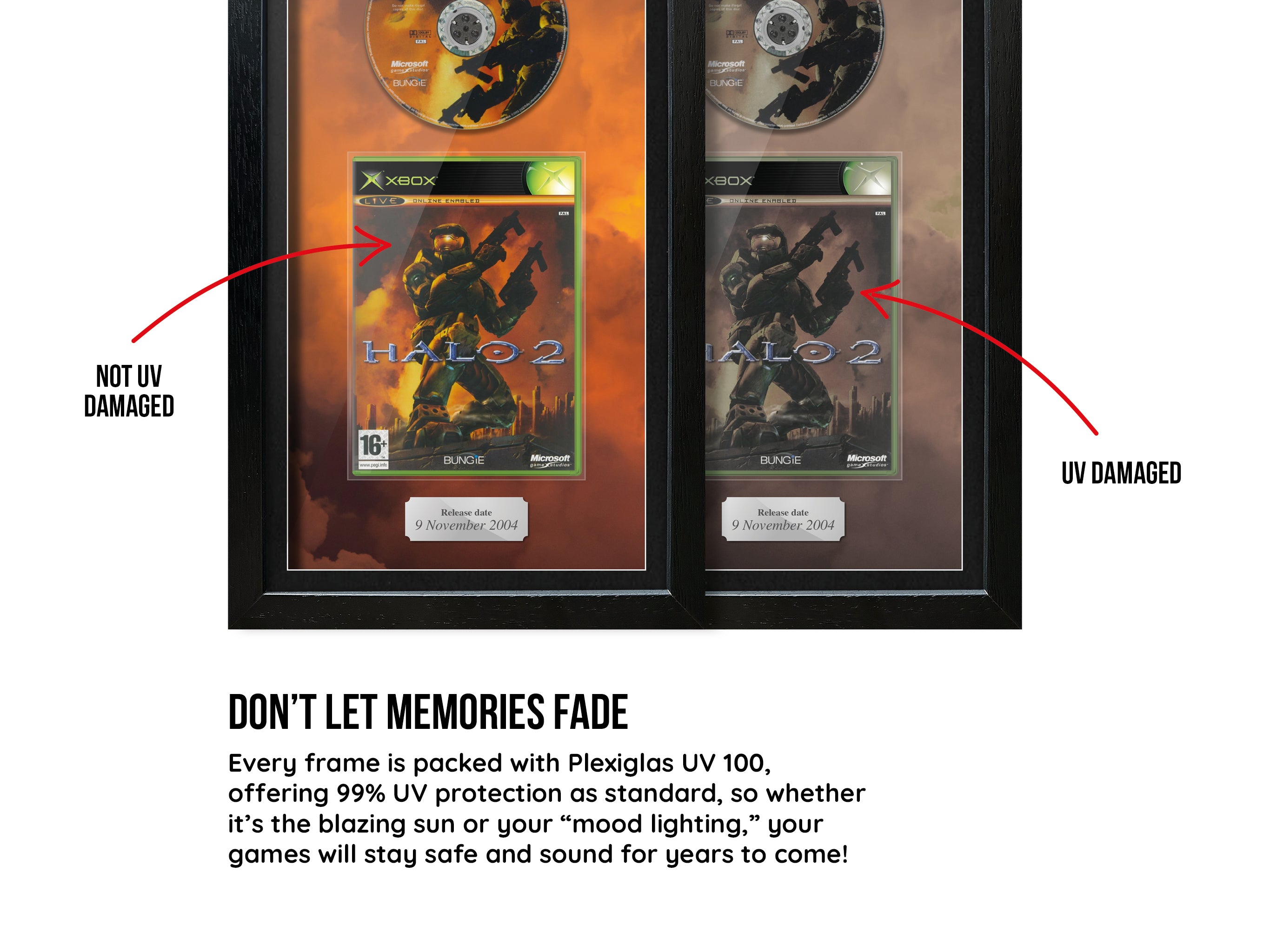 Halo 2 (Xbox) Inspired By Exhibition Range Framed Game - Frame-A-Game
