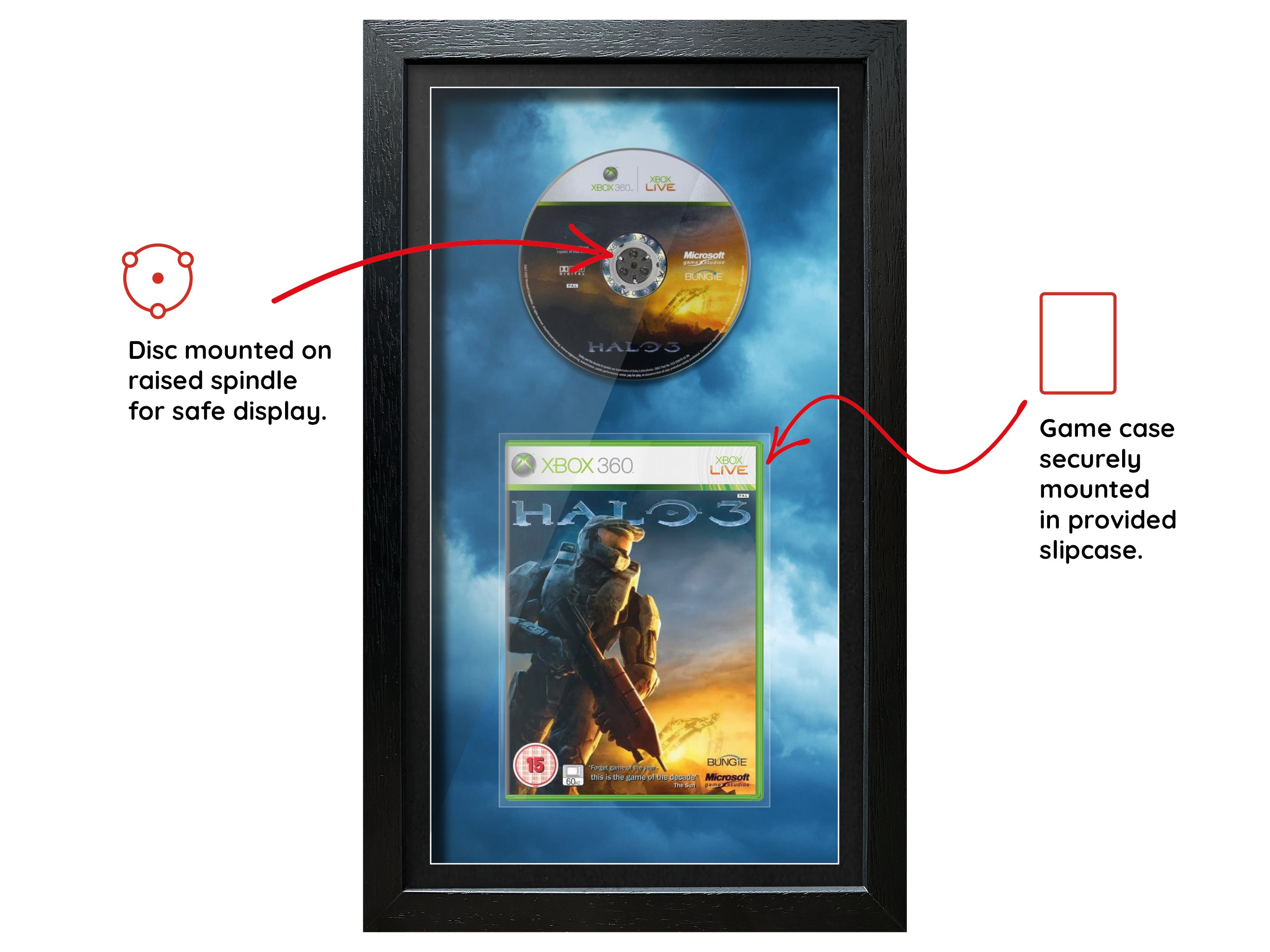 Halo 3 (Xbox 360) Inspired By Exhibition Range Framed Game - Frame-A-Game