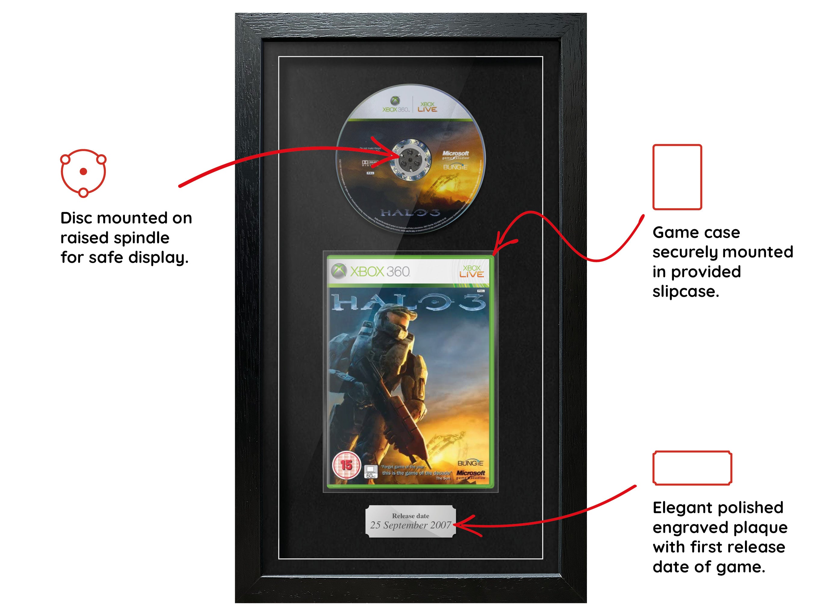Halo 3 (Xbox 360) Exhibition Range Framed Game - Frame-A-Game