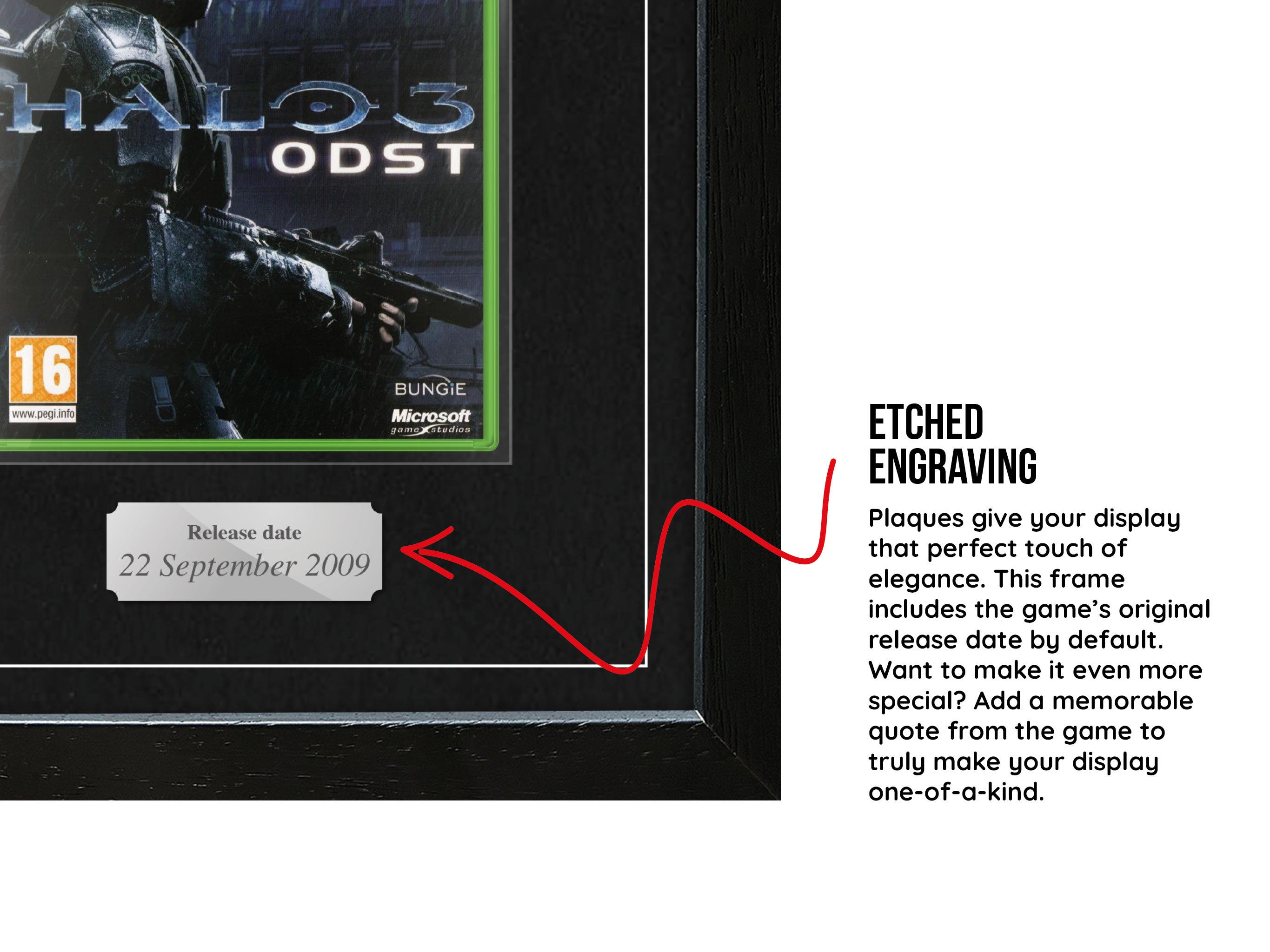 Halo 3: ODST (Xbox 360) Exhibition Range Framed Game - Frame-A-Game