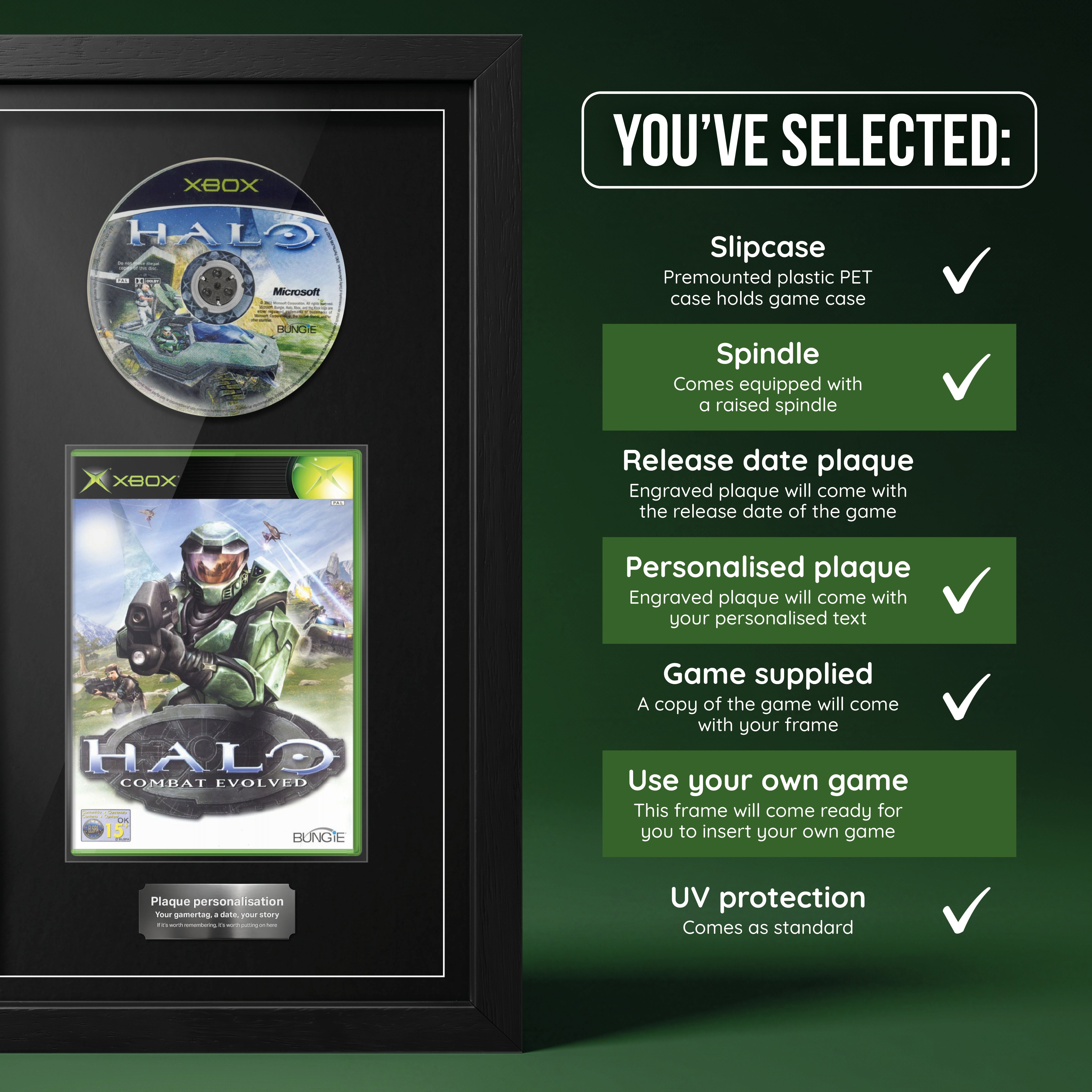 Halo : Combat Evolved (Xbox) - Jeu encadré du champ de tir d'exposition
