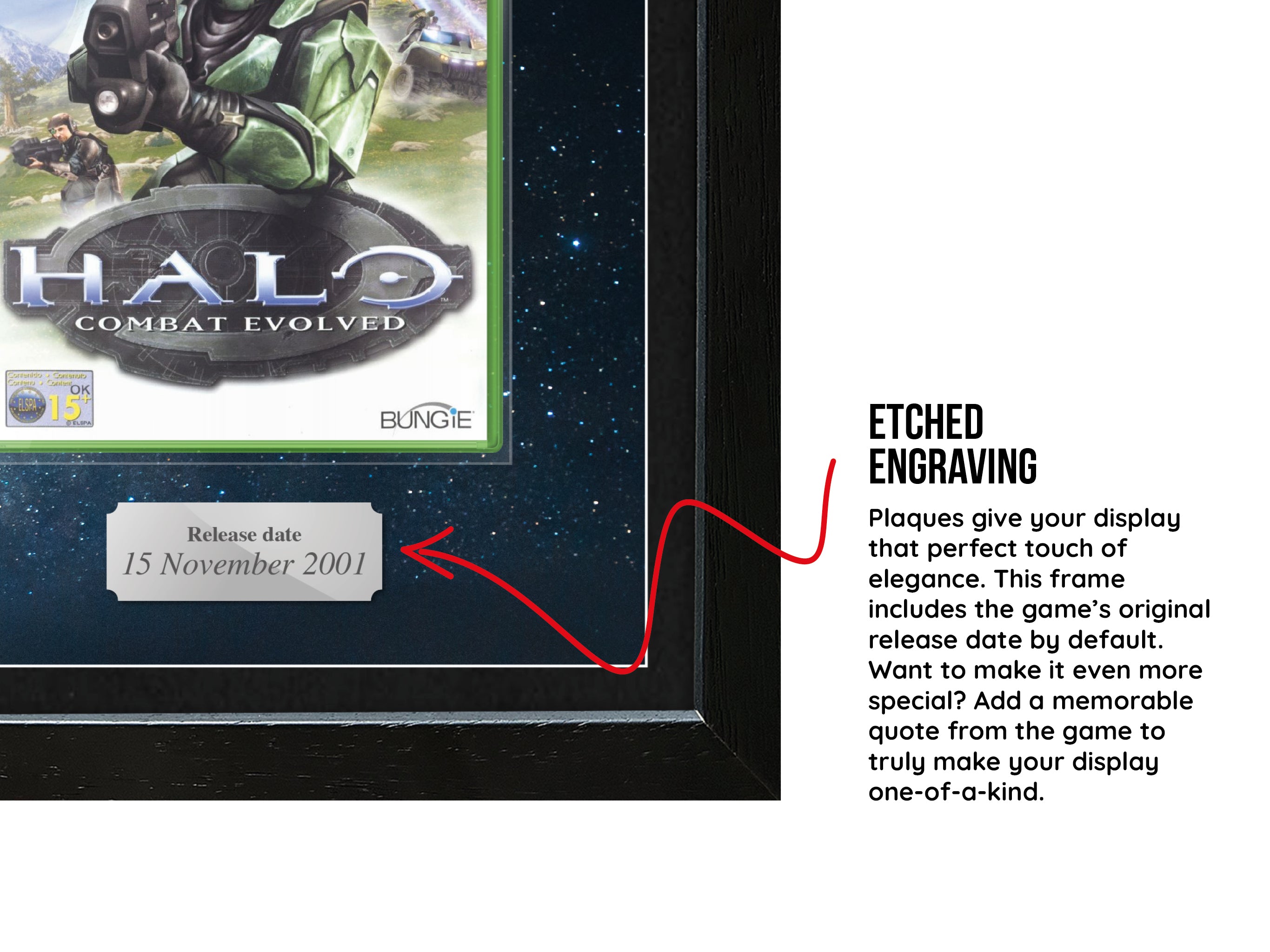 Halo: Combat Evolved (Xbox) Inspired By Exhibition Range Framed Game - Frame-A-Game