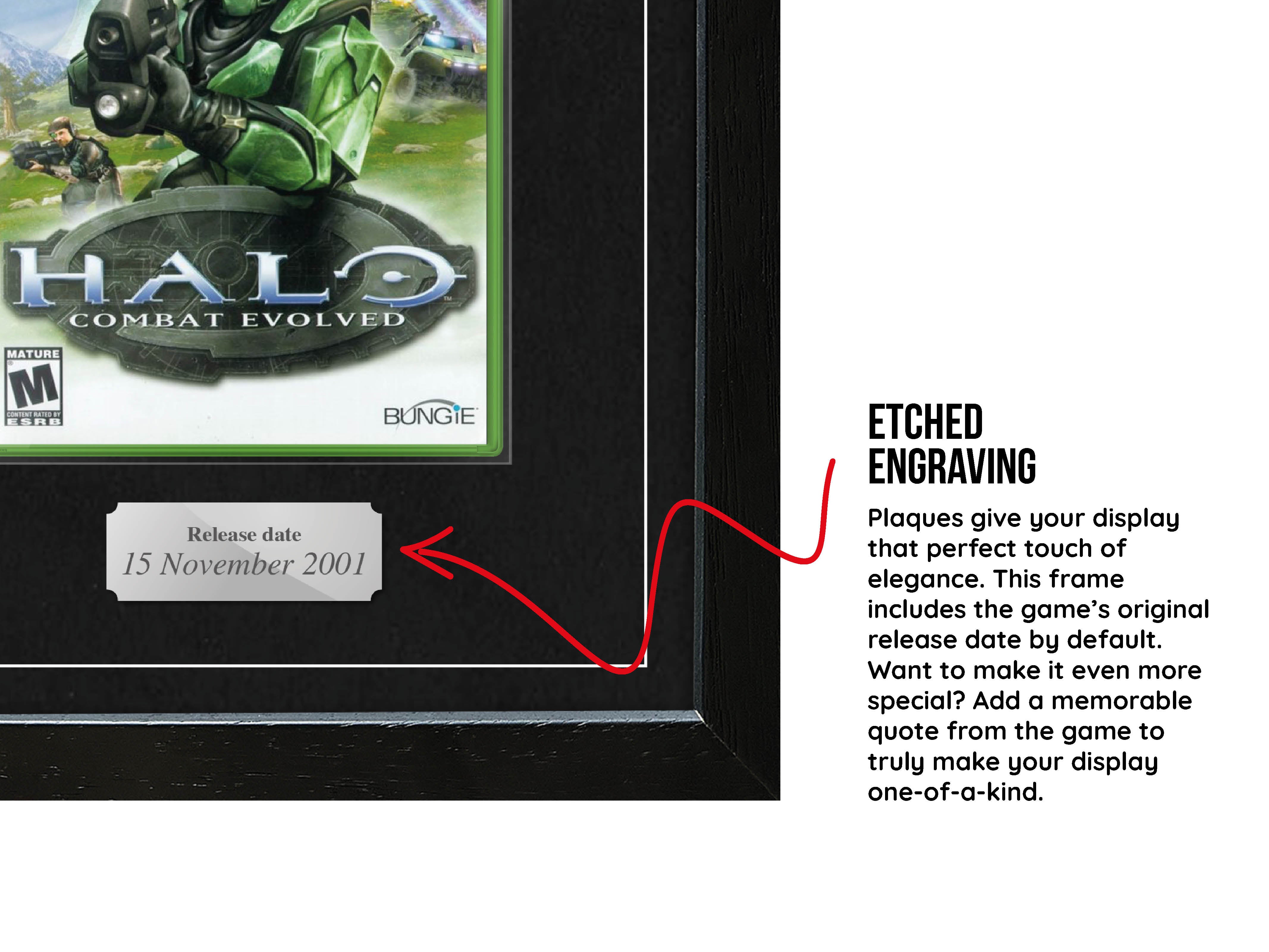 Halo: Combat Evolved (Xbox) Exhibition Range Framed Game - U.S. Version - Frame-A-Game