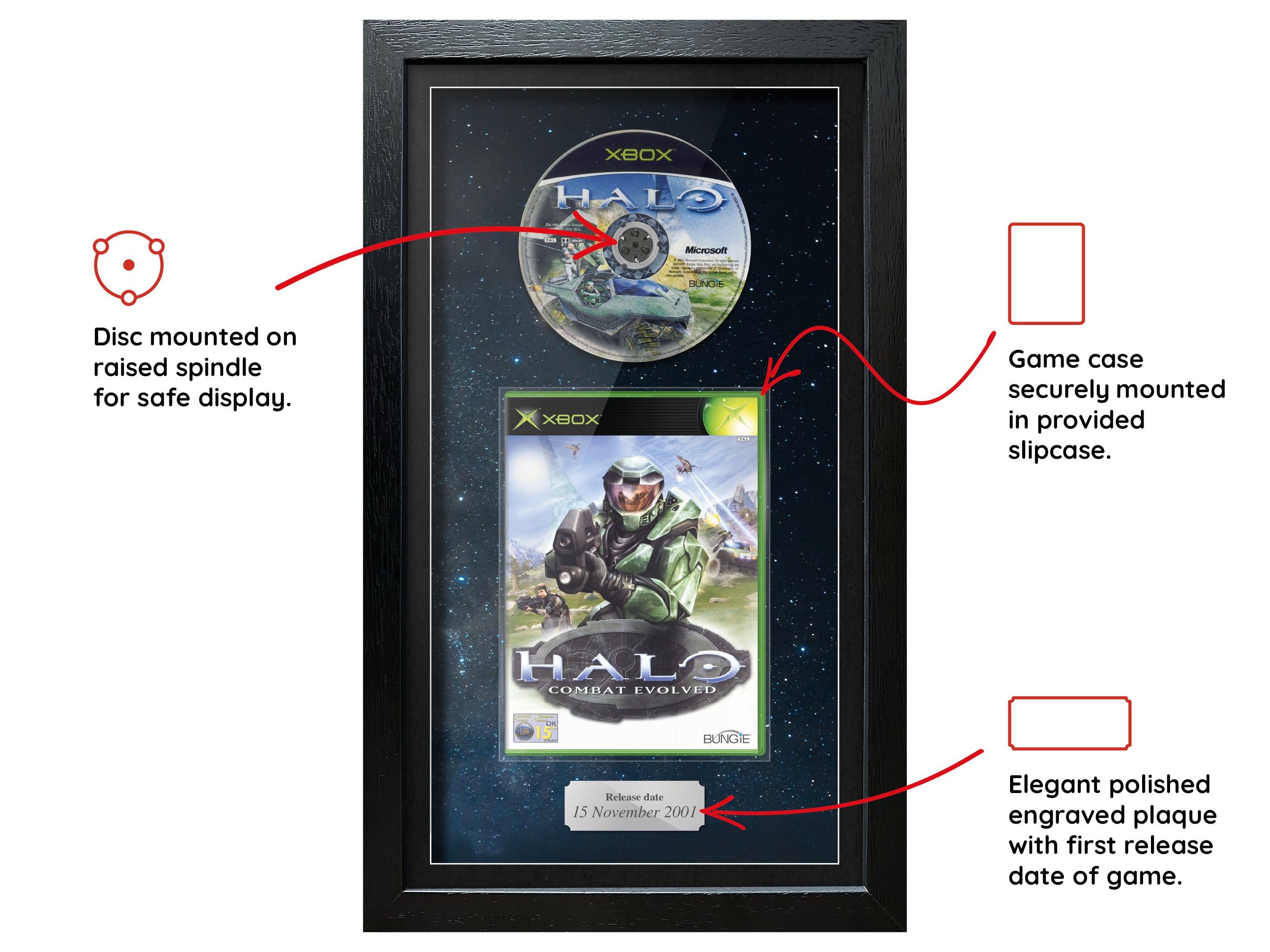 Halo: Combat Evolved (Xbox) Inspired By Exhibition Range Framed Game - Frame-A-Game