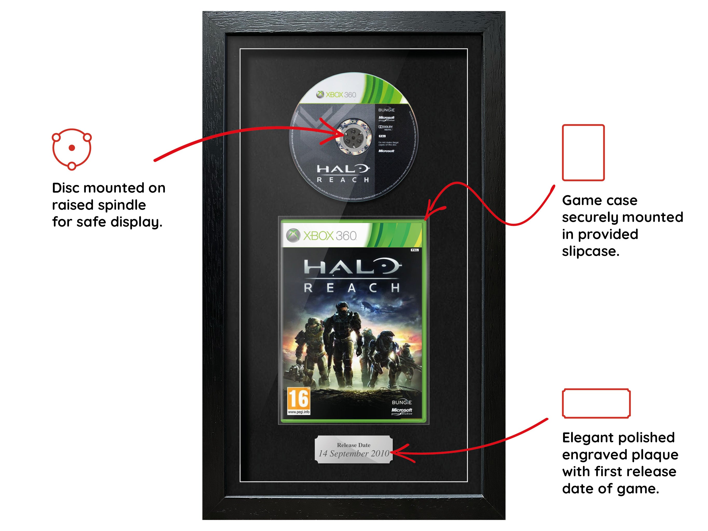 Halo: Reach (Xbox 360) Exhibition Range Framed Game - Frame-A-Game