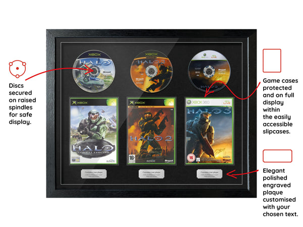 The Halo Trilogy (Xbox) Exhibition Range Framed Games - Frame-A-Game