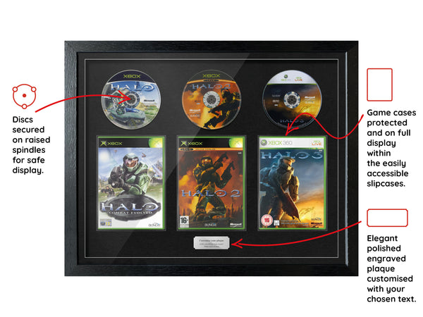 The Halo Trilogy (Xbox) Exhibition Range Framed Games - Frame-A-Game