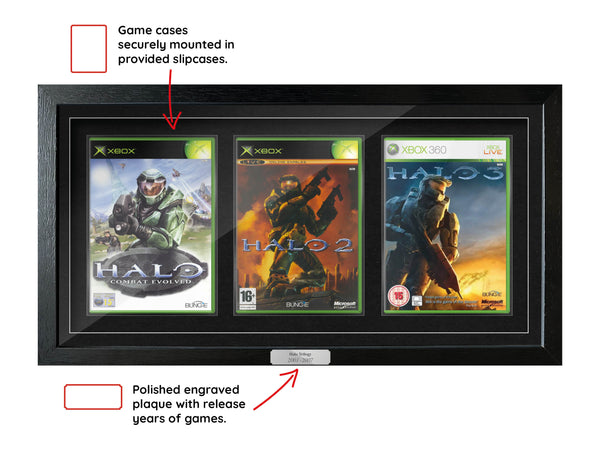 The Halo Trilogy (Xbox) Exhibition Range Framed Games - Frame-A-Game