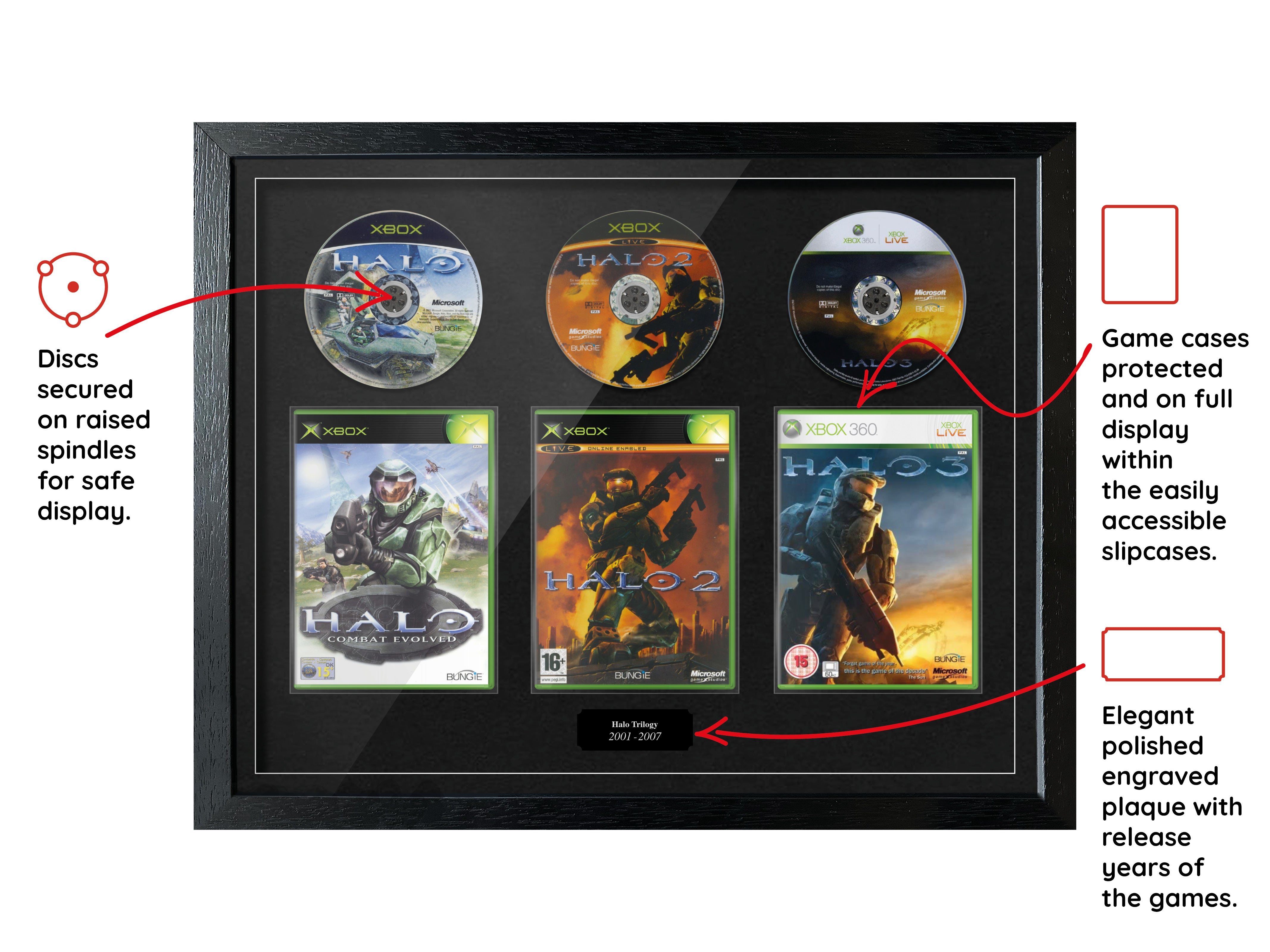 La trilogie Halo (Xbox) - Jeux encadrés de la gamme Exhibition 