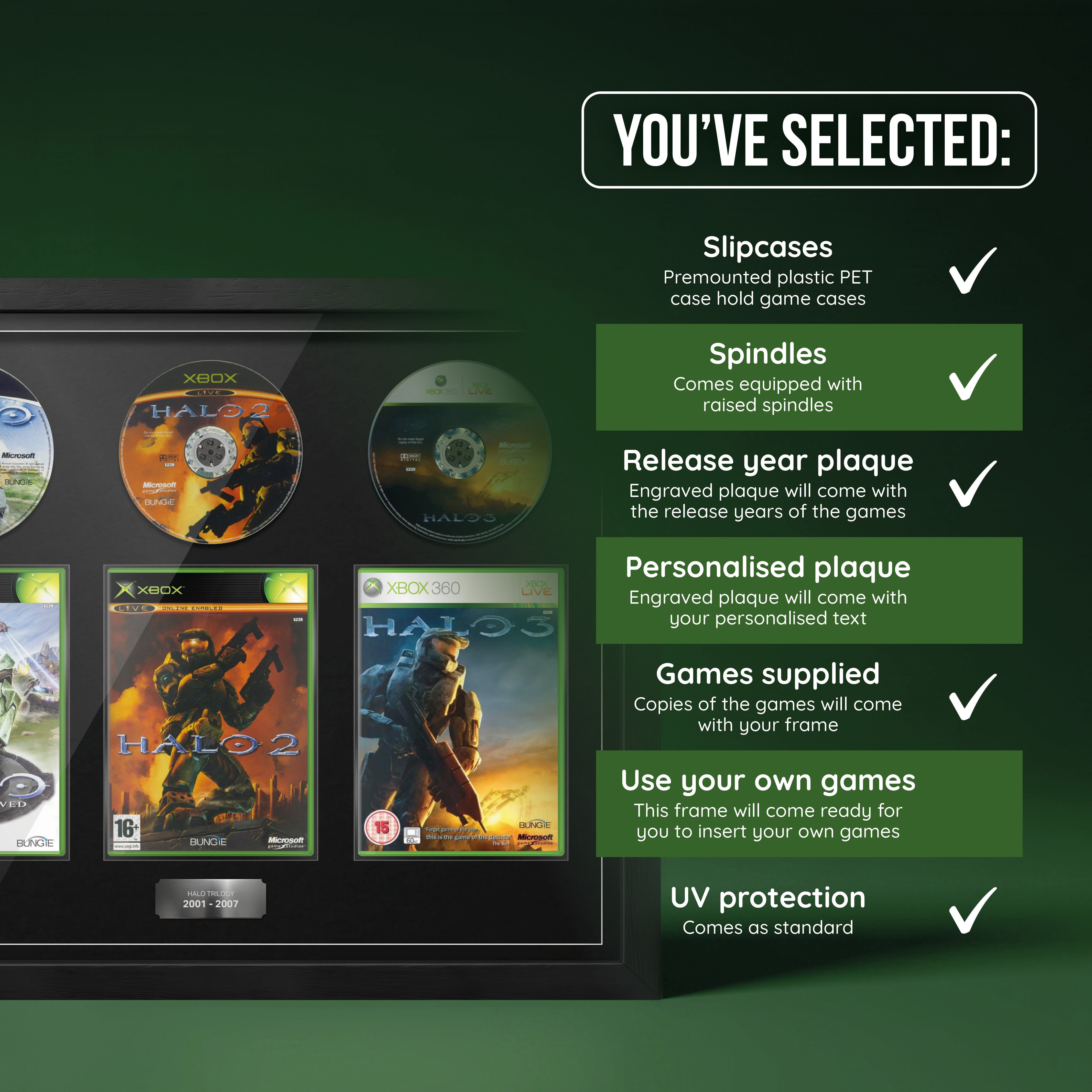 La trilogie Halo (Xbox) - Jeux encadrés de la gamme Exhibition 