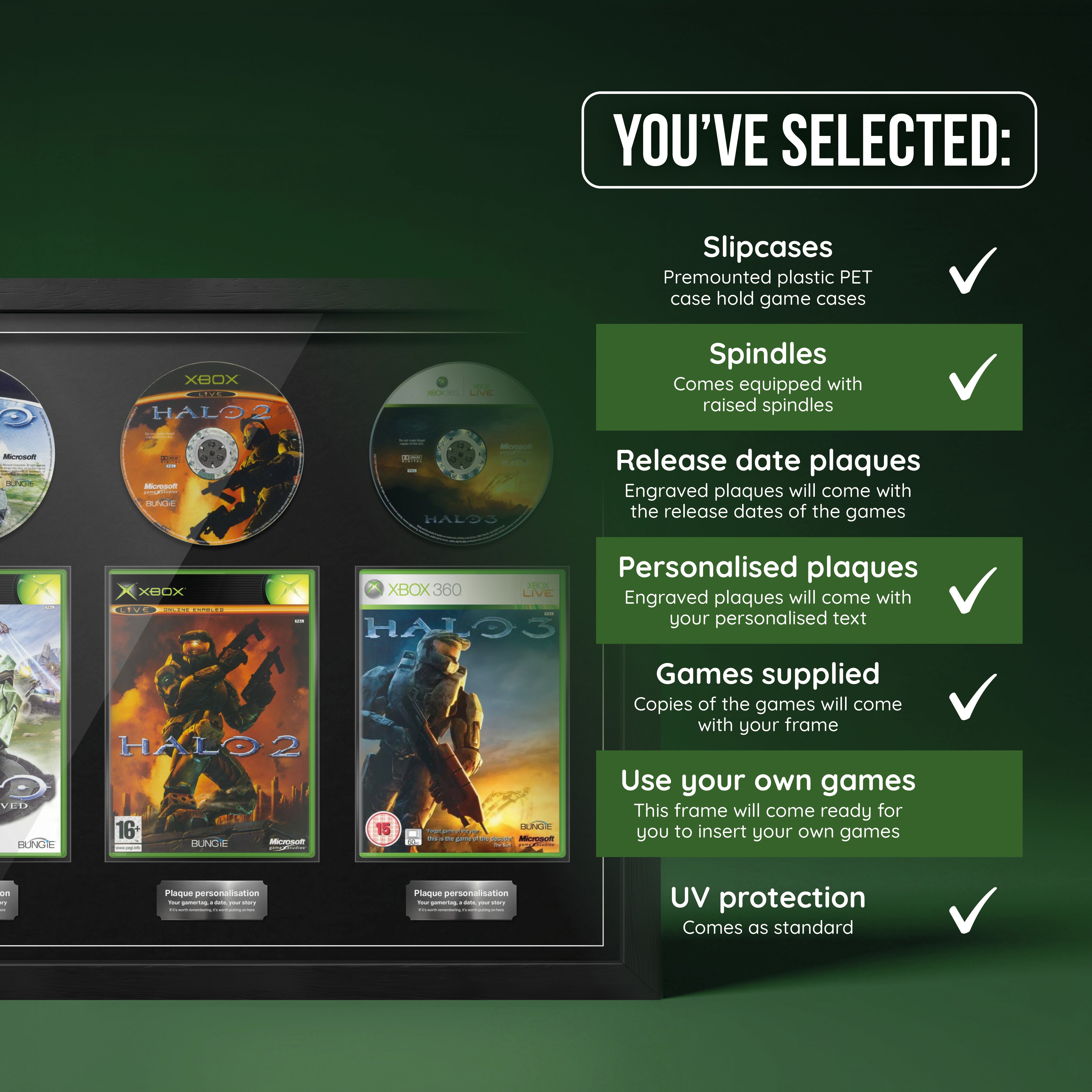 La trilogie Halo (Xbox) - Jeux encadrés de la gamme Exhibition 