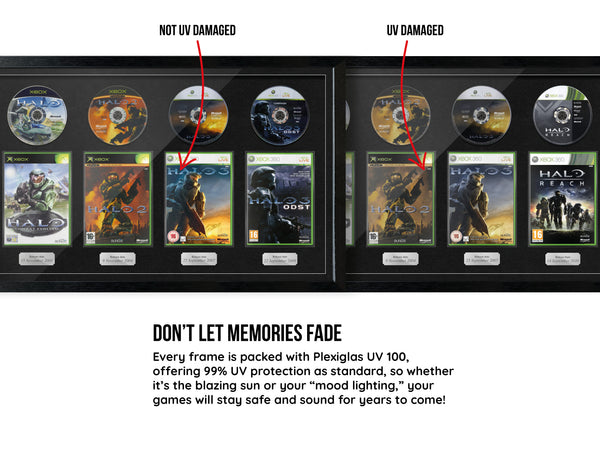 The Halo Trilogy + ODST (Xbox) Quadrilogy Exhibition Range Framed Games - Frame-A-Game
