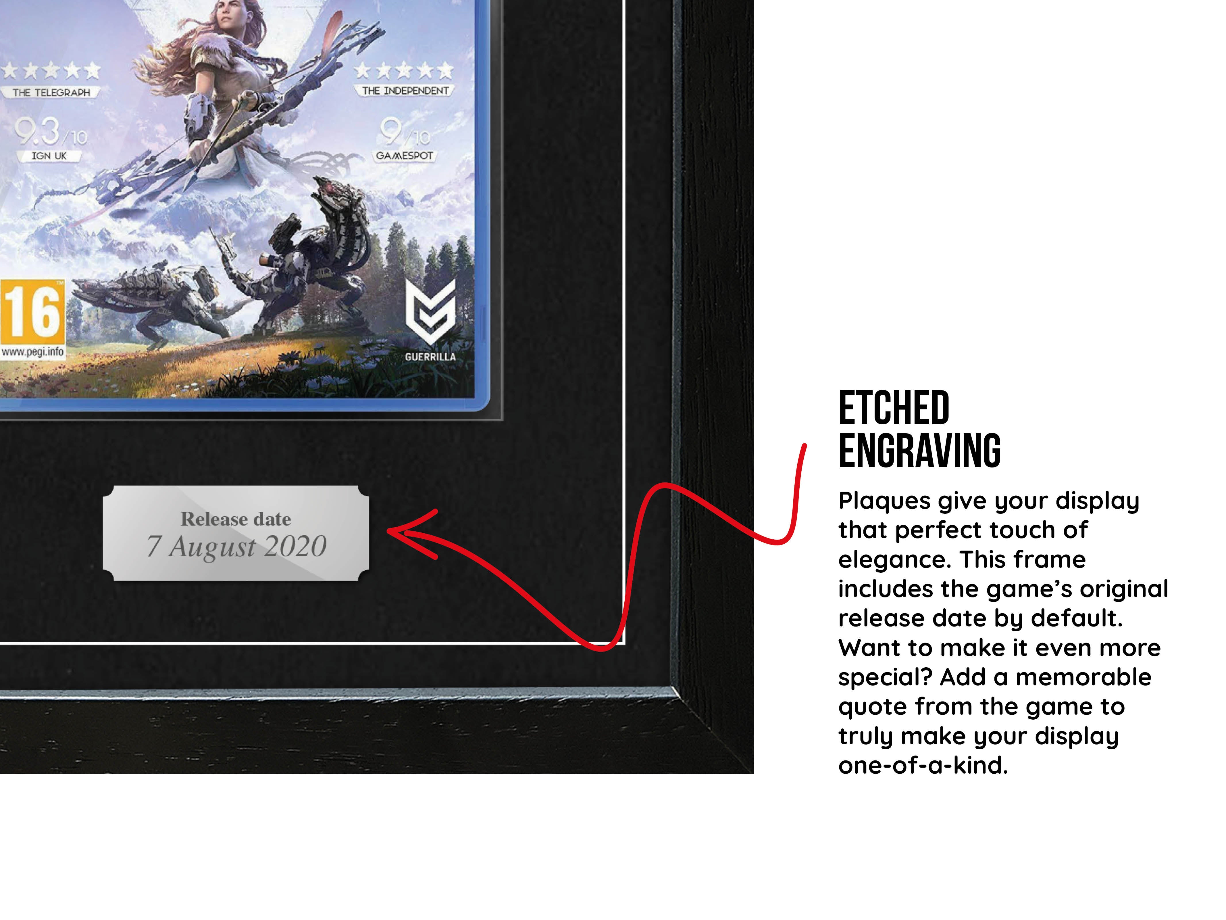 Horizon: Zero Dawn Complete Edition (PS4) Exhibition Range Framed Game - Frame-A-Game