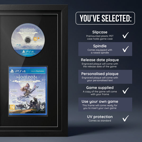 Horizon Zero Dawn Complete Edition PS4 frame with game supplied and no plaque